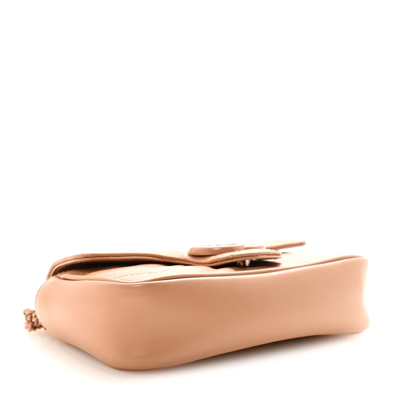 Calfskin Matelasse Monochrome Super Mini GG Marmont Shoulder Bag Camelia - Image 4