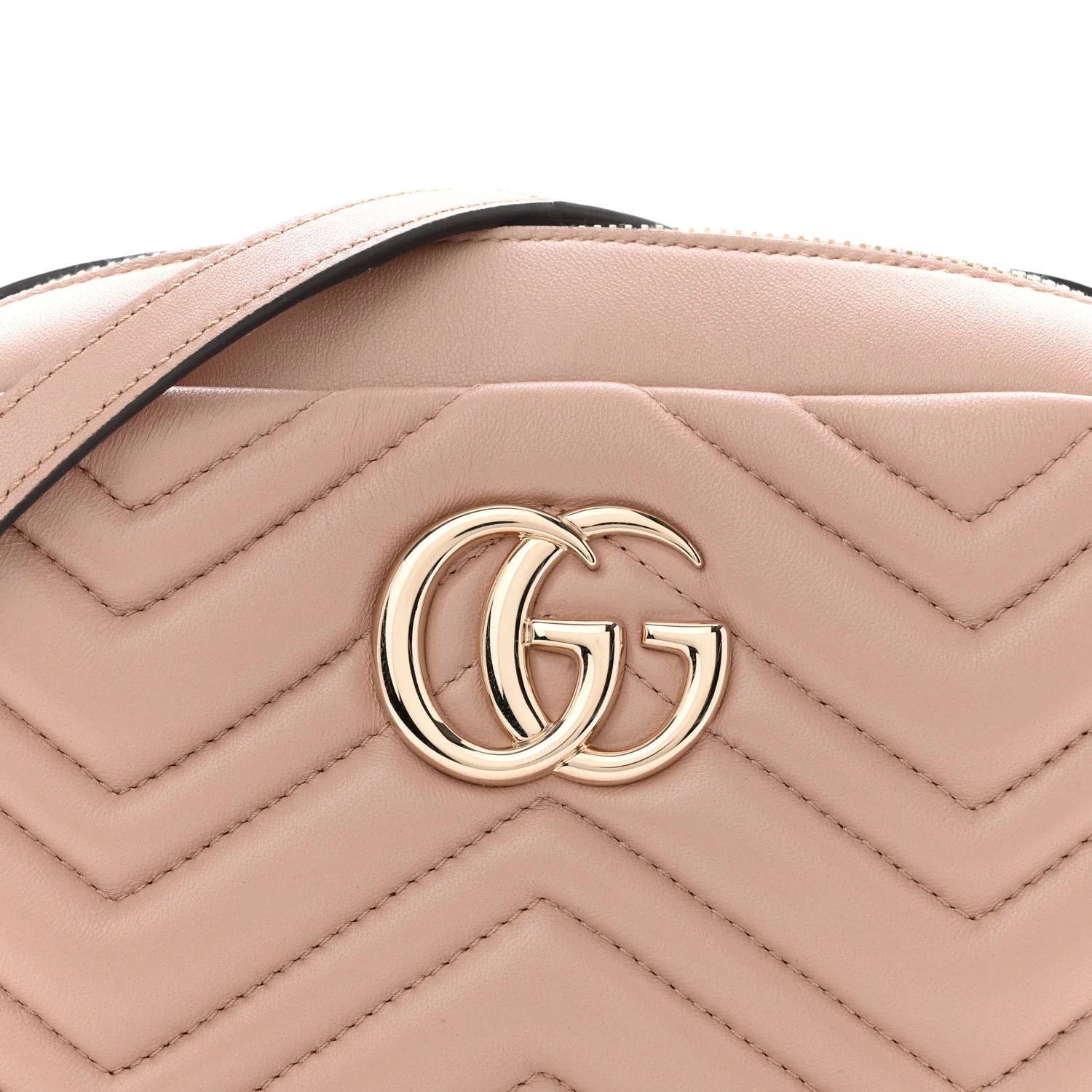 Calfskin Matelasse Small GG Marmont Camera Bag Pink Beige - Image 8