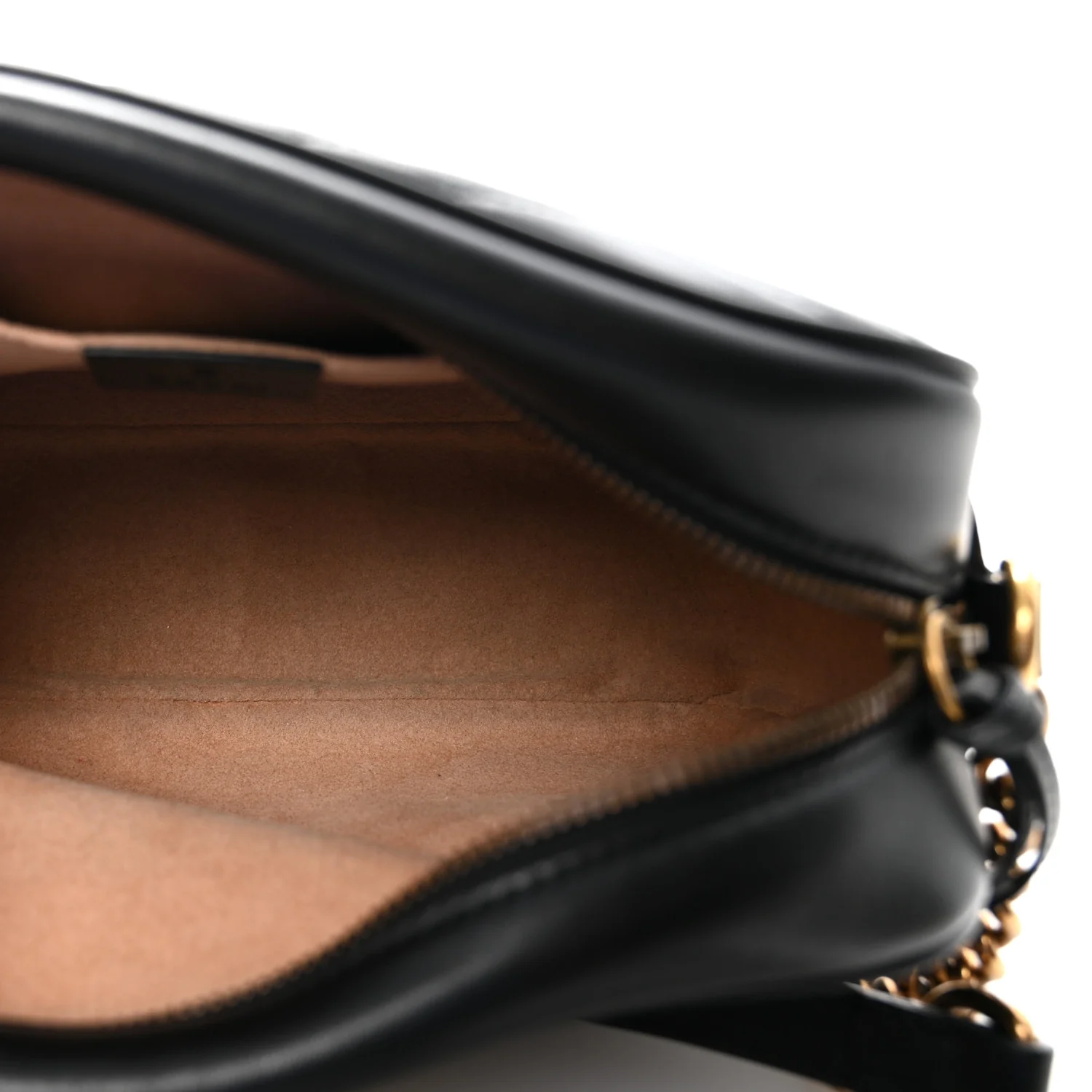Calfskin Matelasse Small GG Marmont Chain Shoulder Bag Black - Image 5