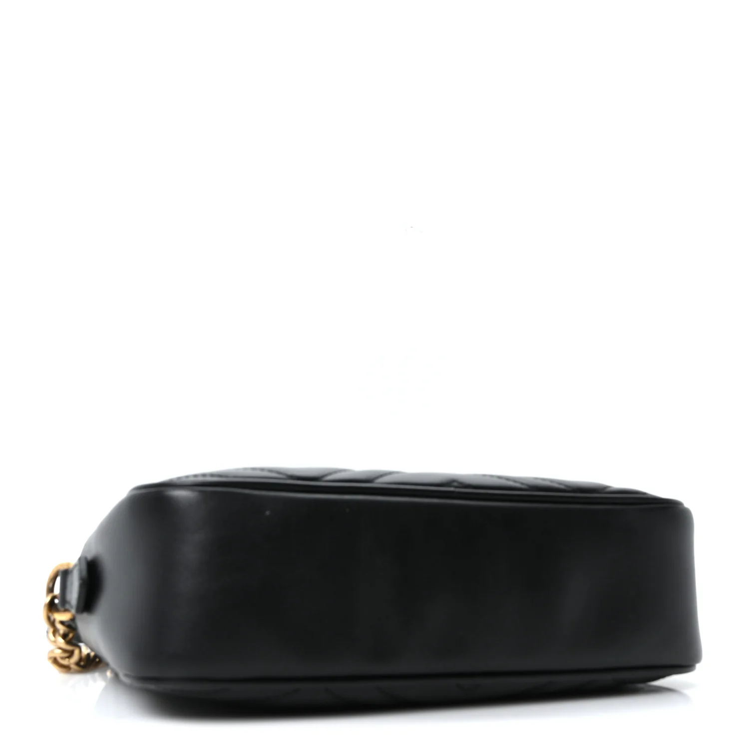 Calfskin Matelasse Small GG Marmont Chain Shoulder Bag Black - Image 4