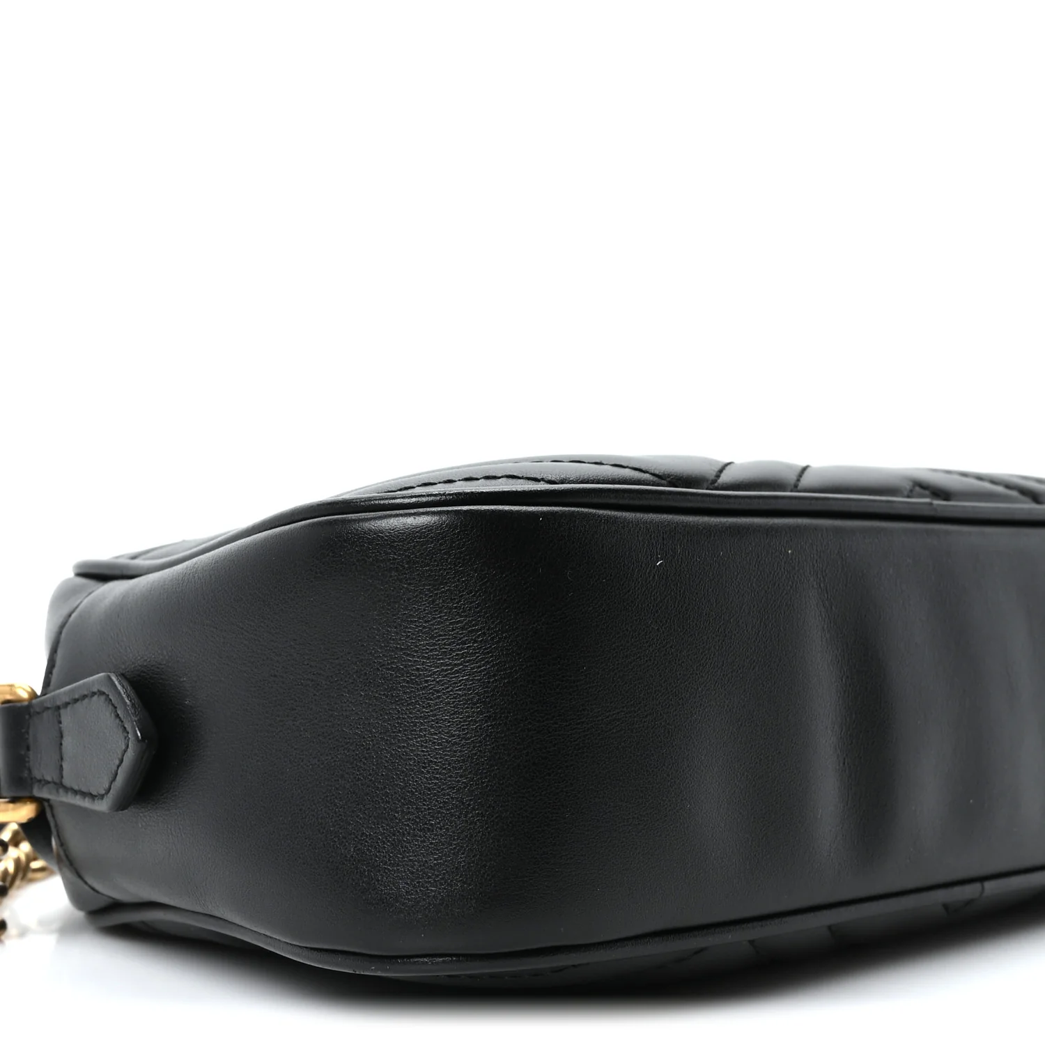 Calfskin Matelasse Small GG Marmont Chain Shoulder Bag Black - Image 9