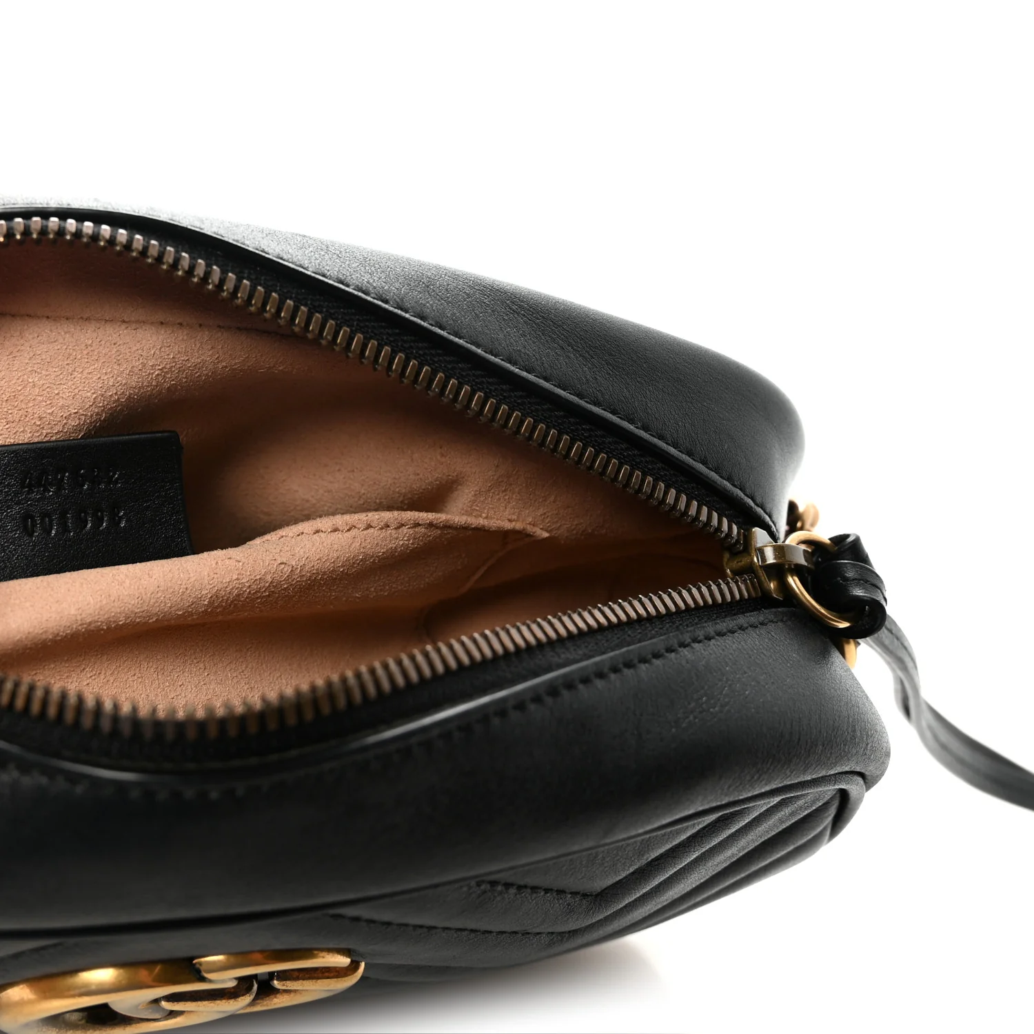 Calfskin Matelasse Small GG Marmont Chain Shoulder Bag Black - Image 7