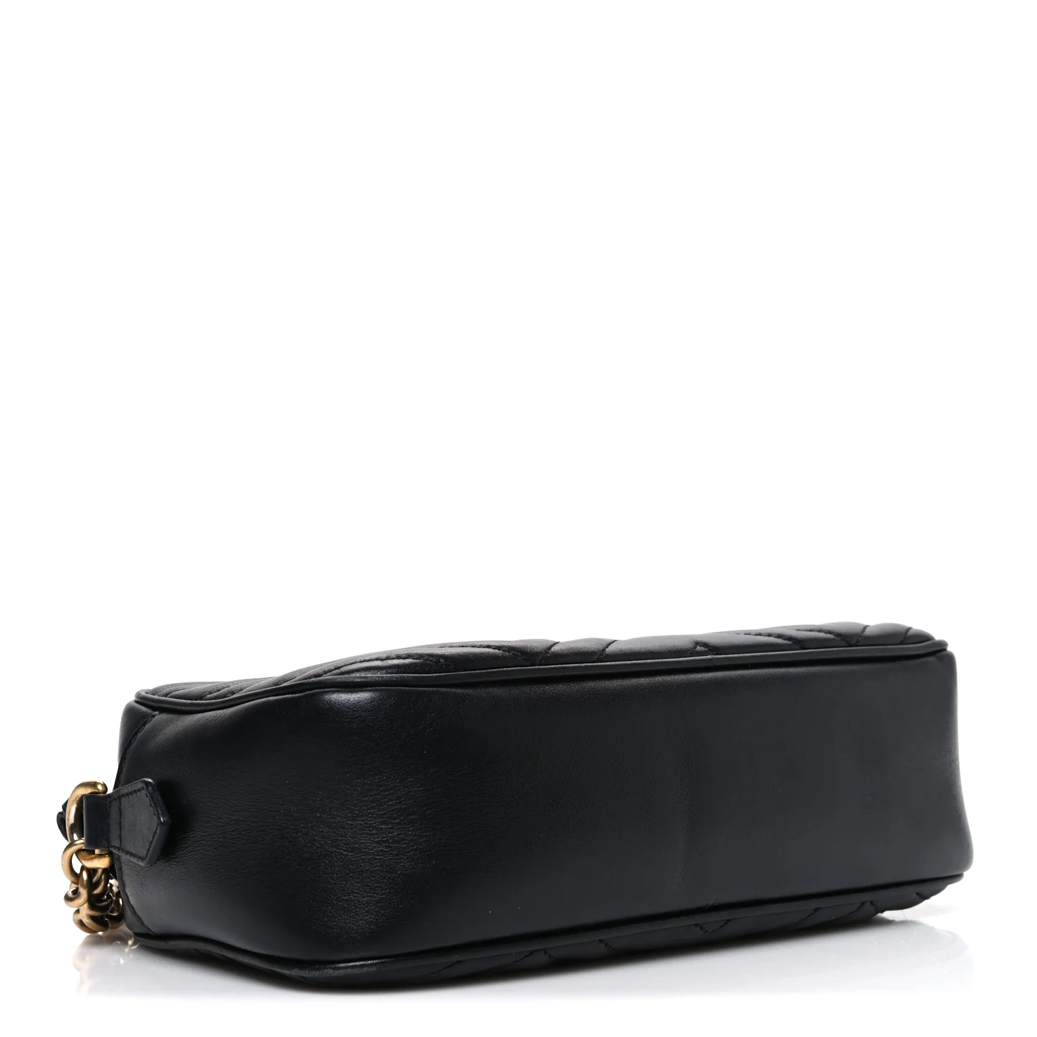 Calfskin Matelasse Small GG Marmont Chain Shoulder Bag Black - Image 4