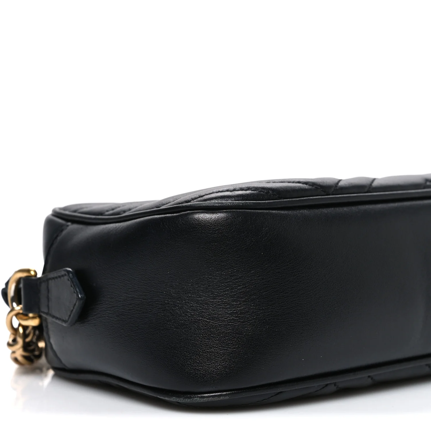 Calfskin Matelasse Small GG Marmont Chain Shoulder Bag Black - Image 9