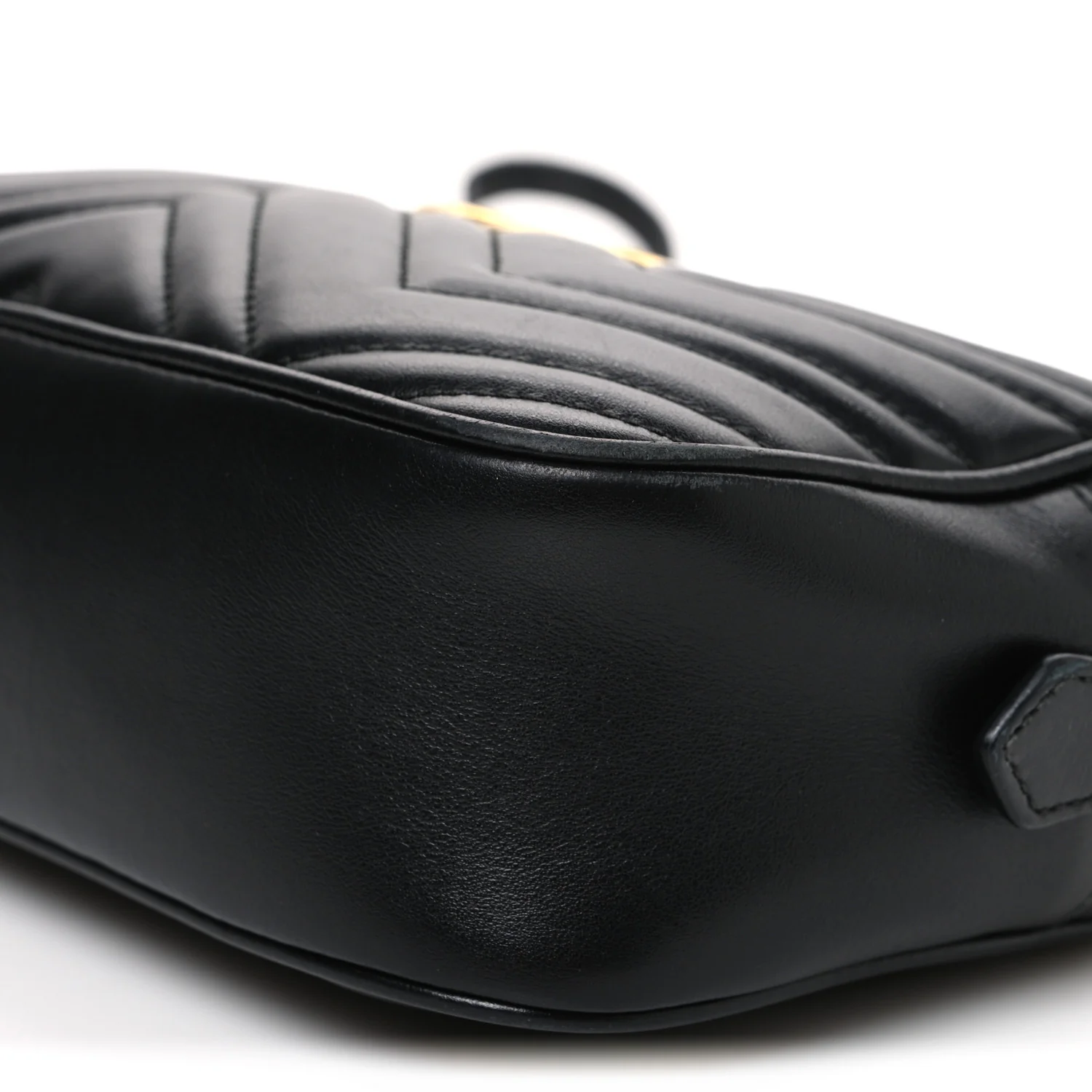 Calfskin Matelasse Small GG Marmont Chain Shoulder Bag Black - Image 9