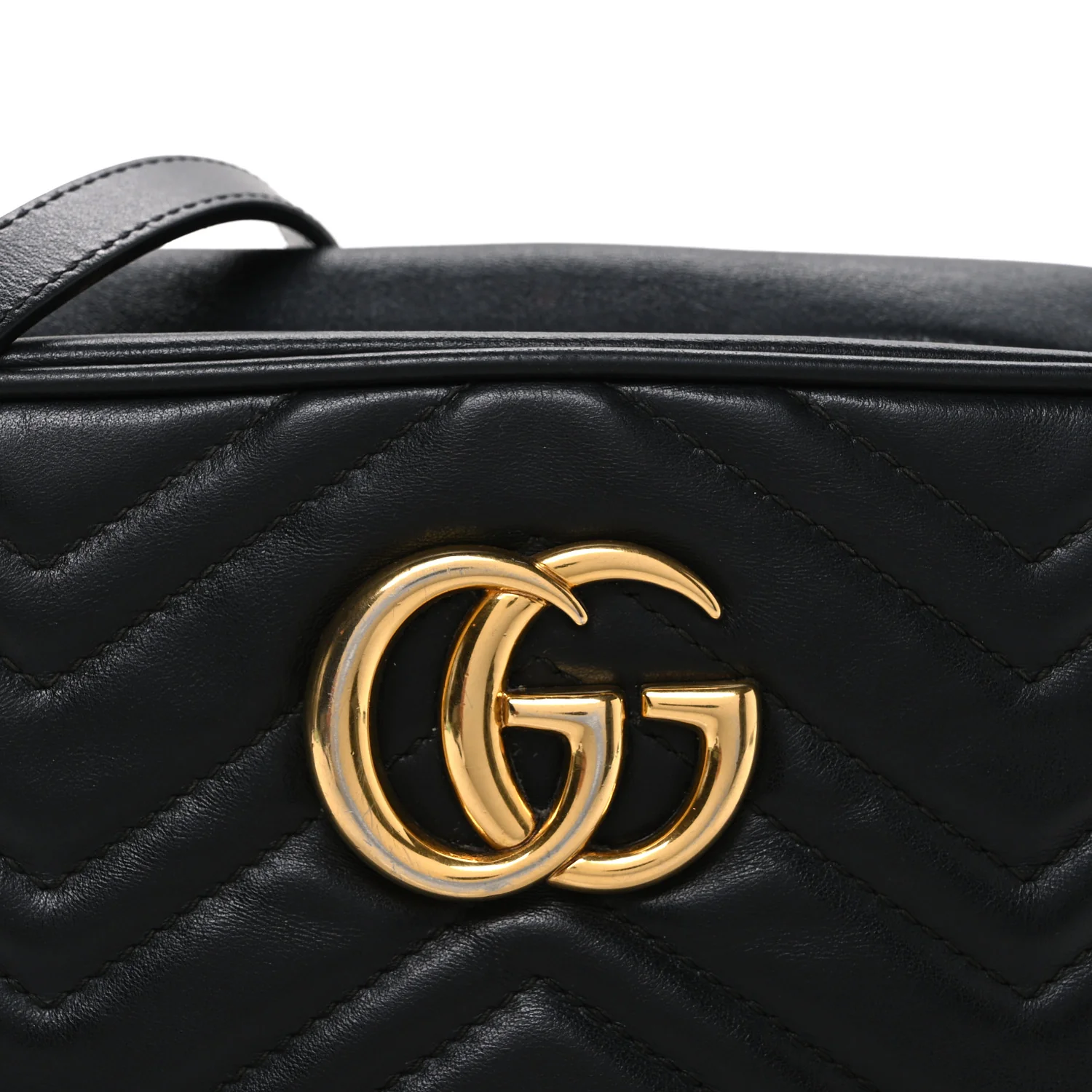 Calfskin Matelasse Small GG Marmont Chain Shoulder Bag Black - Image 7