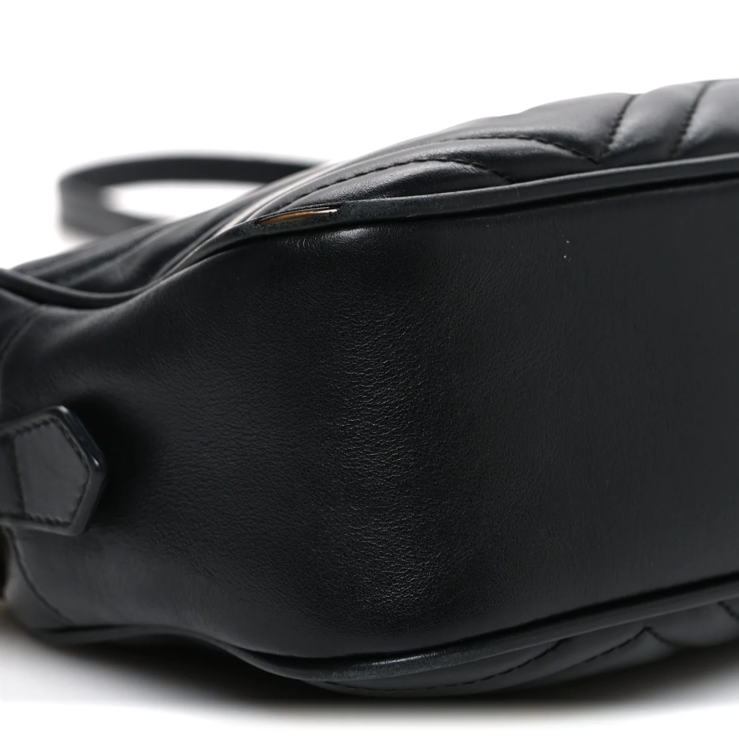 Calfskin Matelasse Small GG Marmont Chain Shoulder Bag Black - Image 8