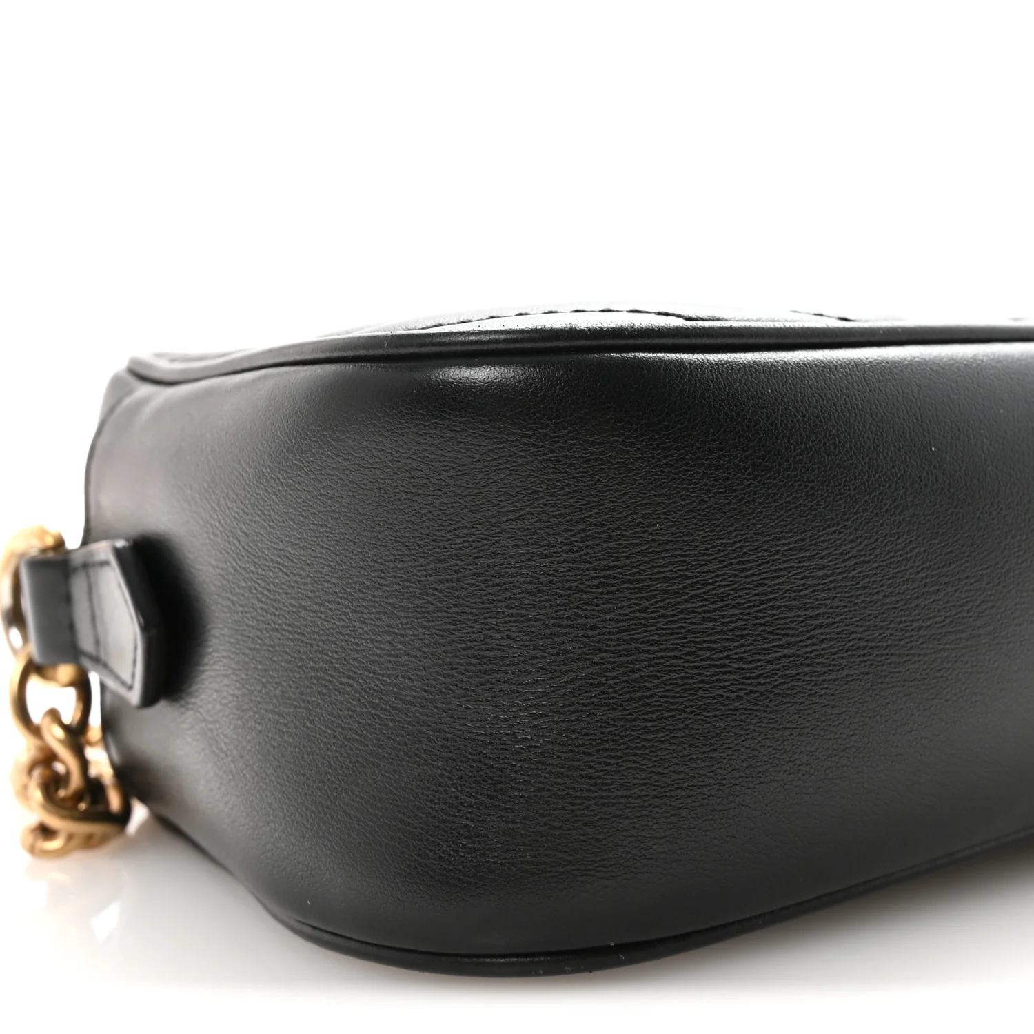 Calfskin Matelasse Small GG Marmont Chain Shoulder Bag Black - Image 10