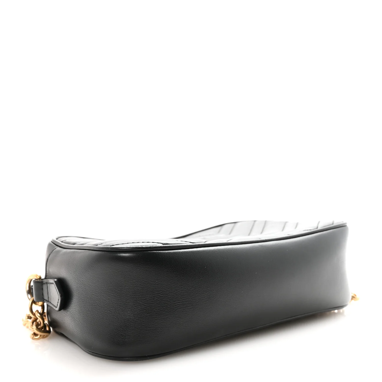 Calfskin Matelasse Small GG Marmont Chain Shoulder Bag Black - Image 5