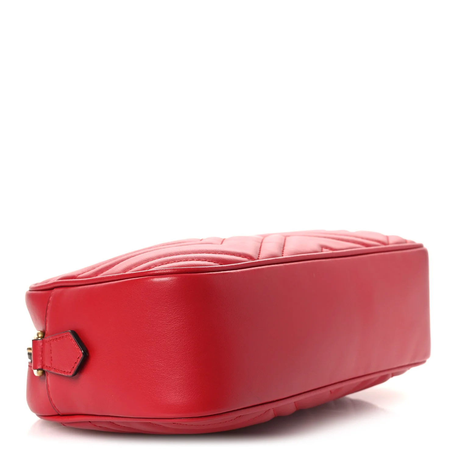 Calfskin Matelasse Small GG Marmont Chain Shoulder Bag Hibiscus Red - Image 4