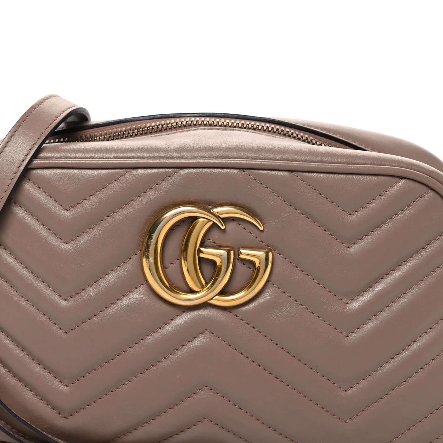 Calfskin Matelasse Small GG Marmont Chain Shoulder Bag Porcelain Rose - Image 7