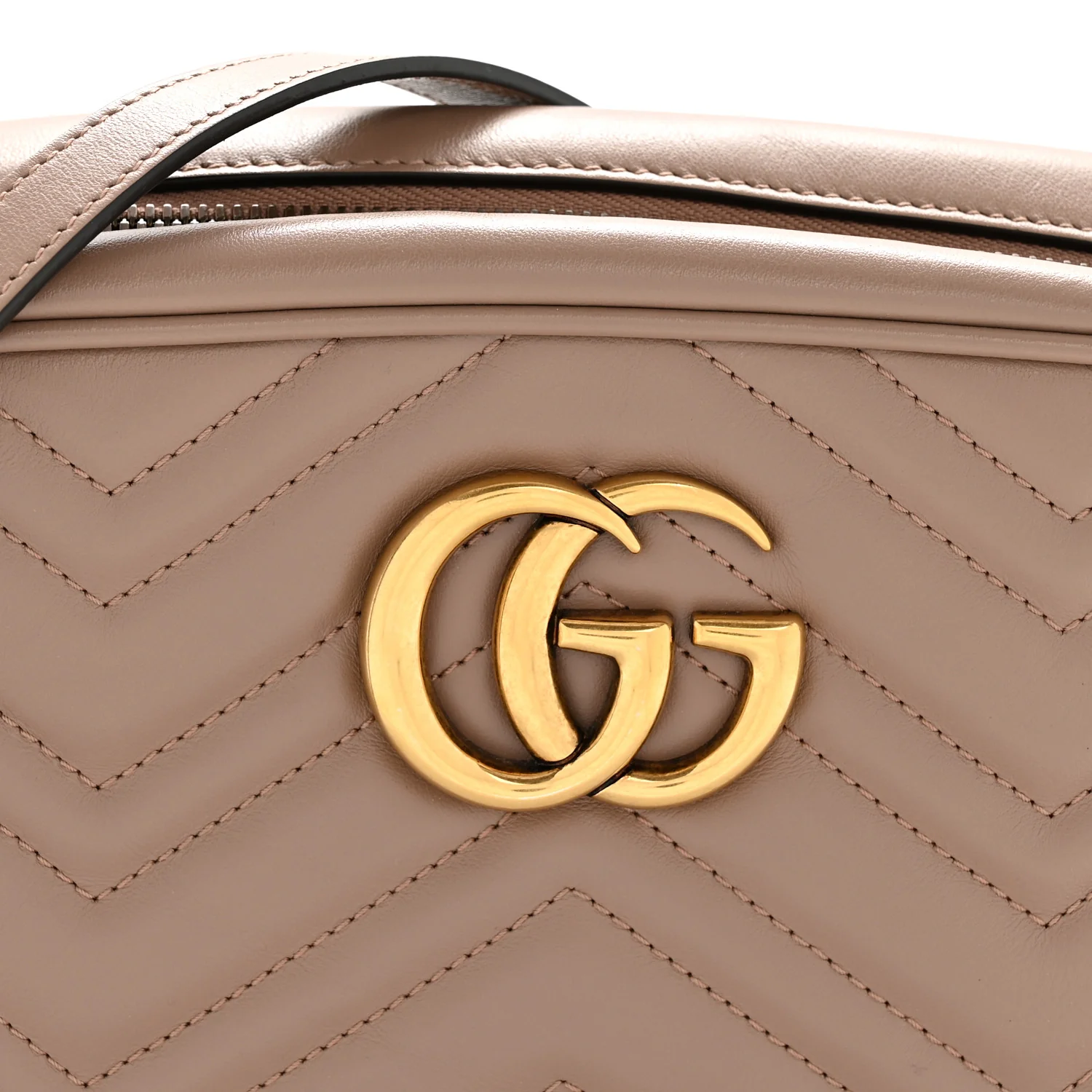 Calfskin Matelasse Small GG Marmont Chain Shoulder Bag Porcelain Rose - Image 8