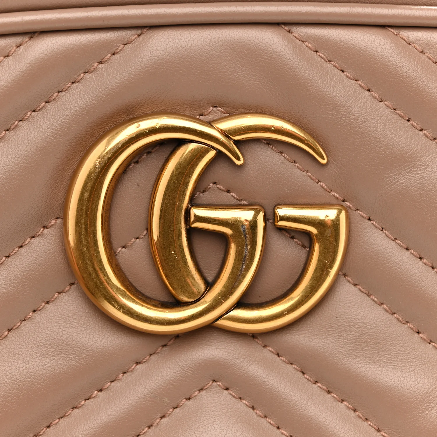 Calfskin Matelasse Small GG Marmont Chain Shoulder Bag Porcelain Rose - Image 11
