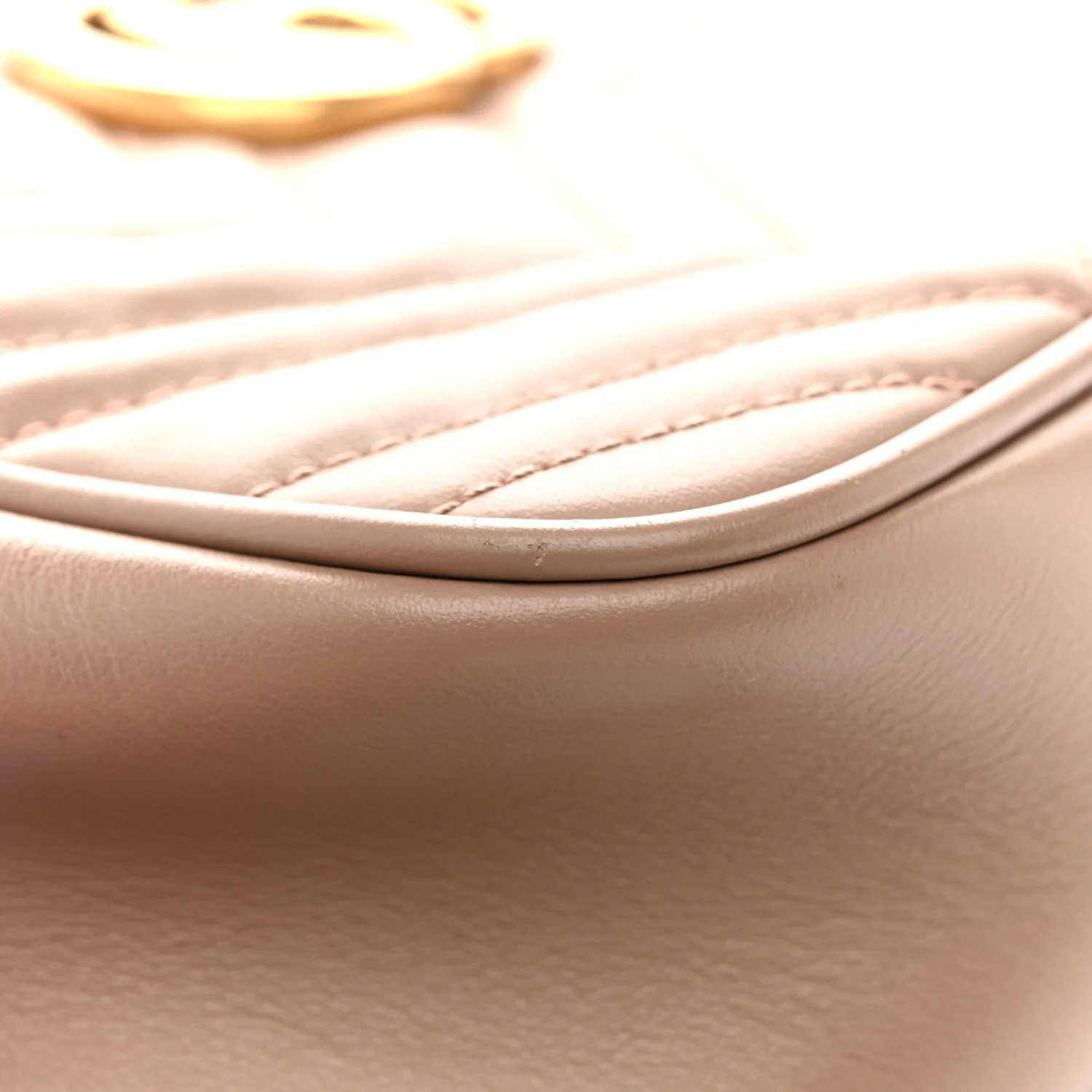 Calfskin Matelasse Small GG Marmont Chain Shoulder Bag Porcelain Rose - Image 12