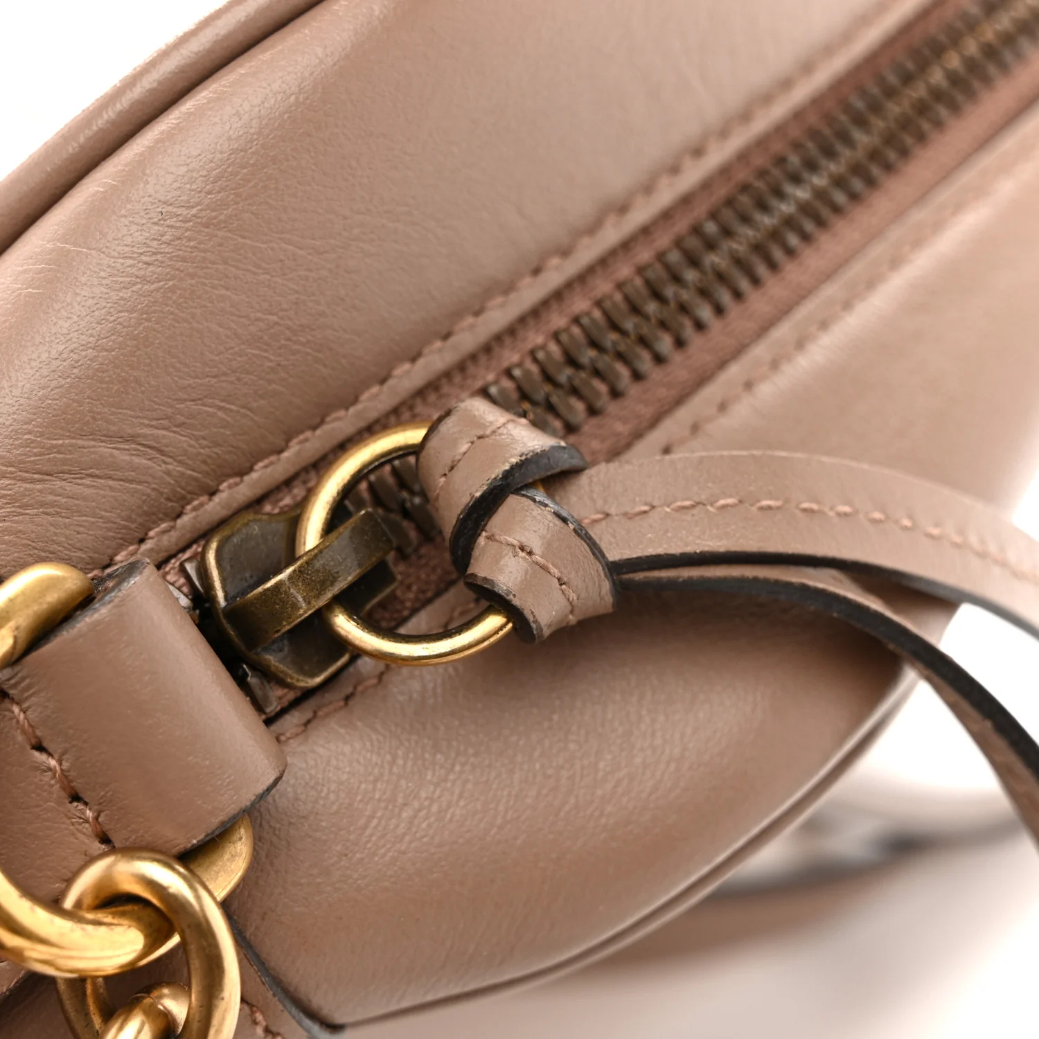 Calfskin Matelasse Small GG Marmont Chain Shoulder Bag Porcelain Rose - Image 14