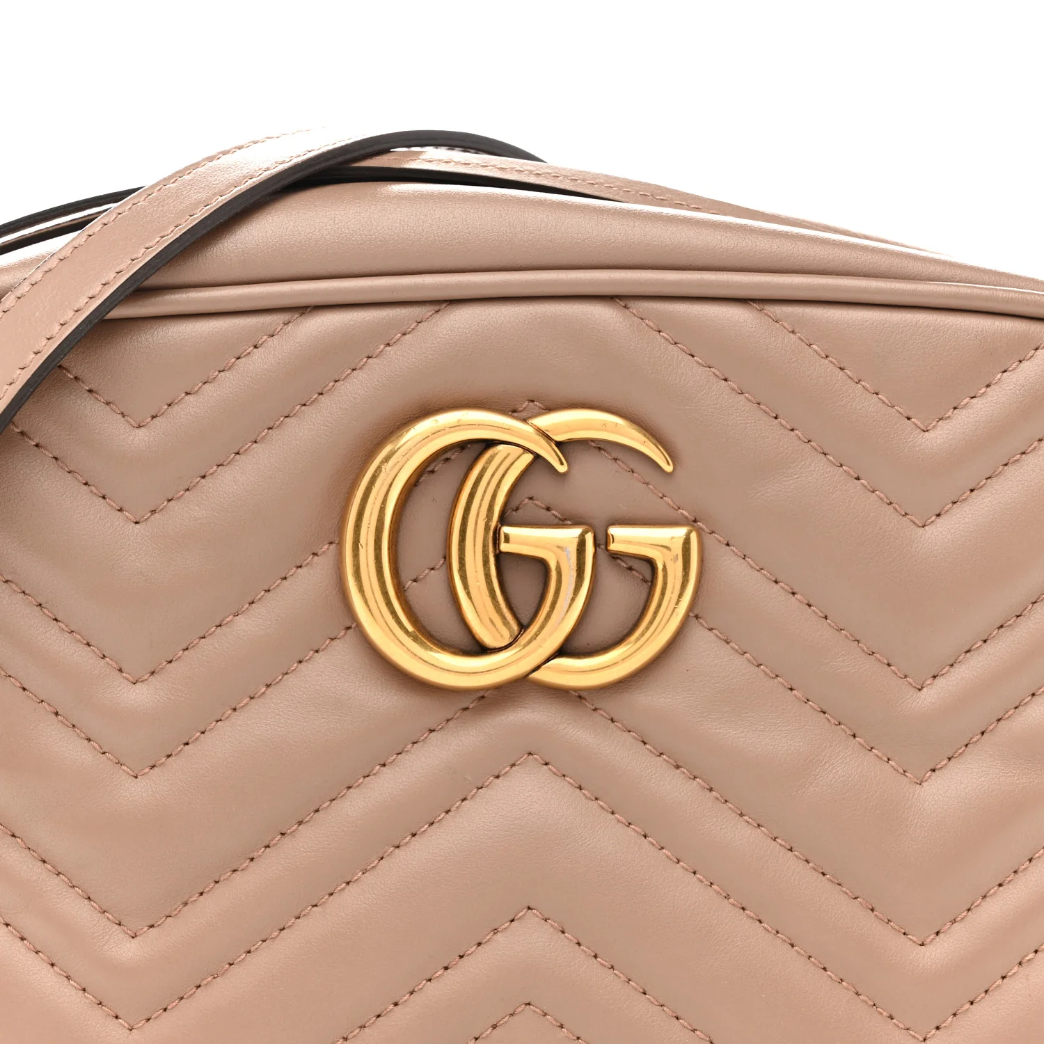 Calfskin Matelasse Small GG Marmont Chain Shoulder Bag Porcelain Rose - Image 8