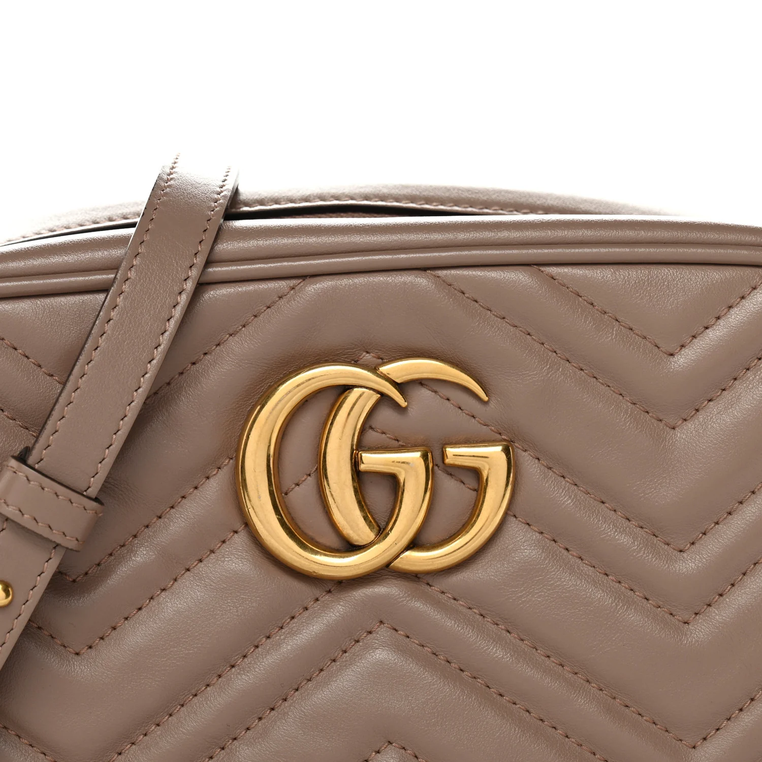 Calfskin Matelasse Small GG Marmont Chain Shoulder Bag Porcelain Rose - Image 8