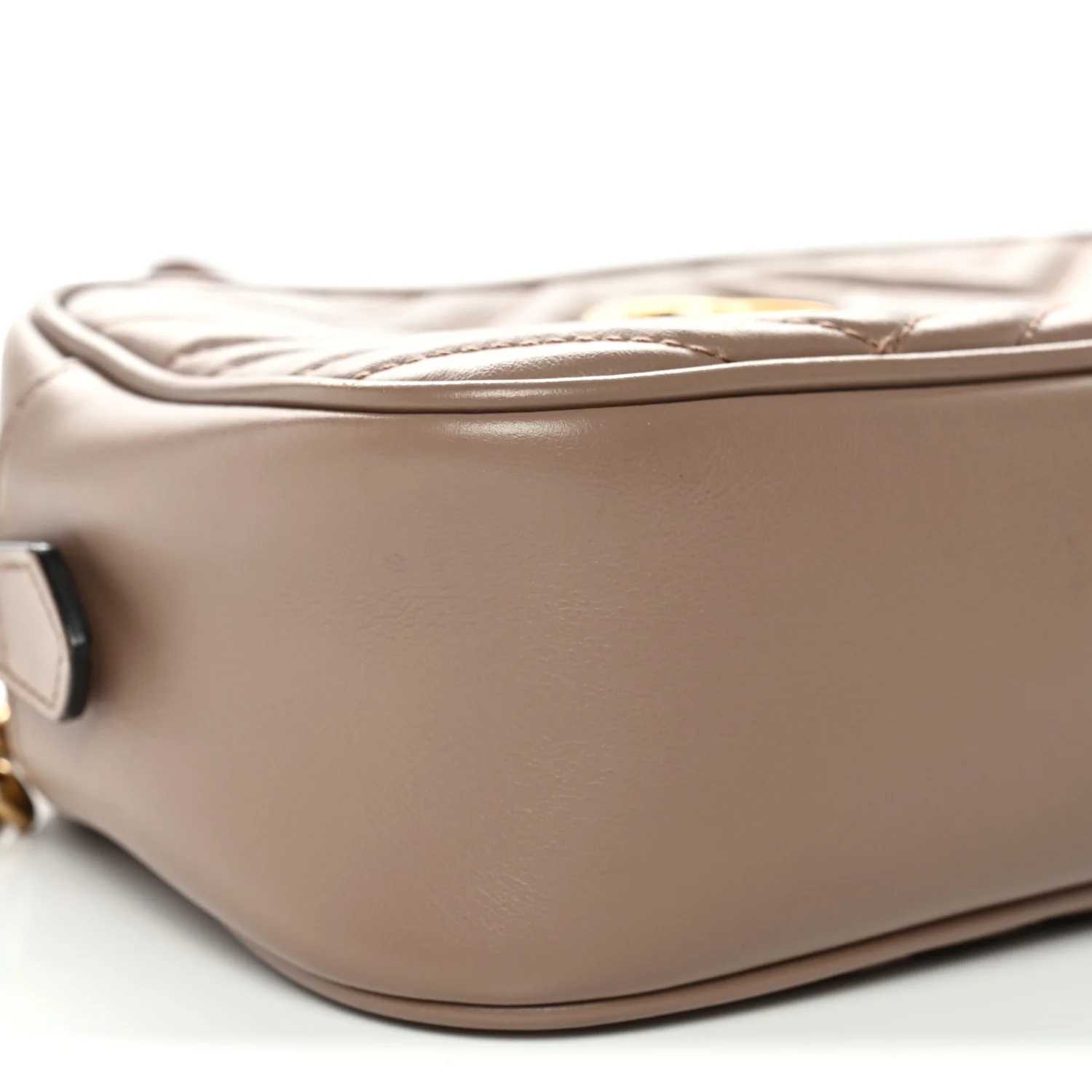 Calfskin Matelasse Small GG Marmont Chain Shoulder Bag Porcelain Rose - Image 9