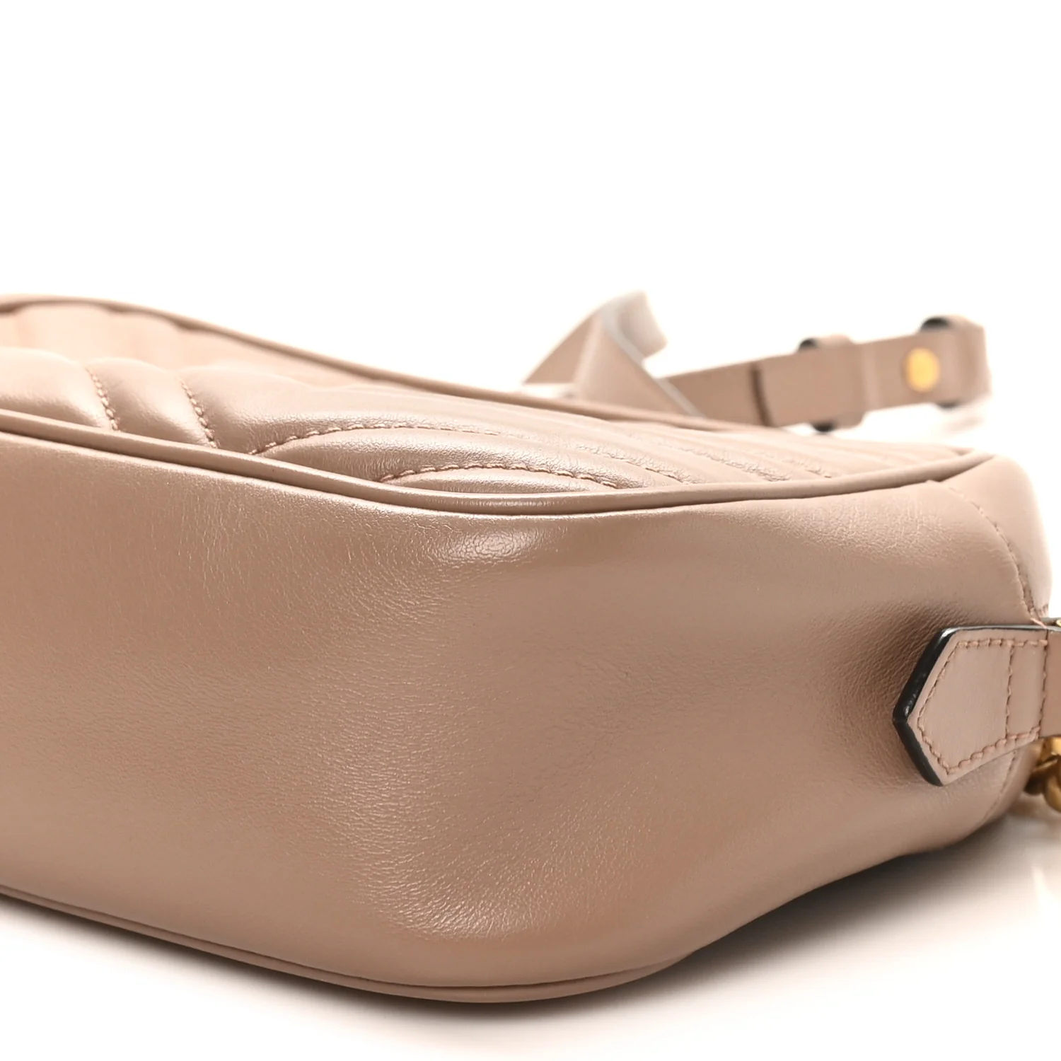 Calfskin Matelasse Small GG Marmont Chain Shoulder Bag Porcelain Rose - Image 10