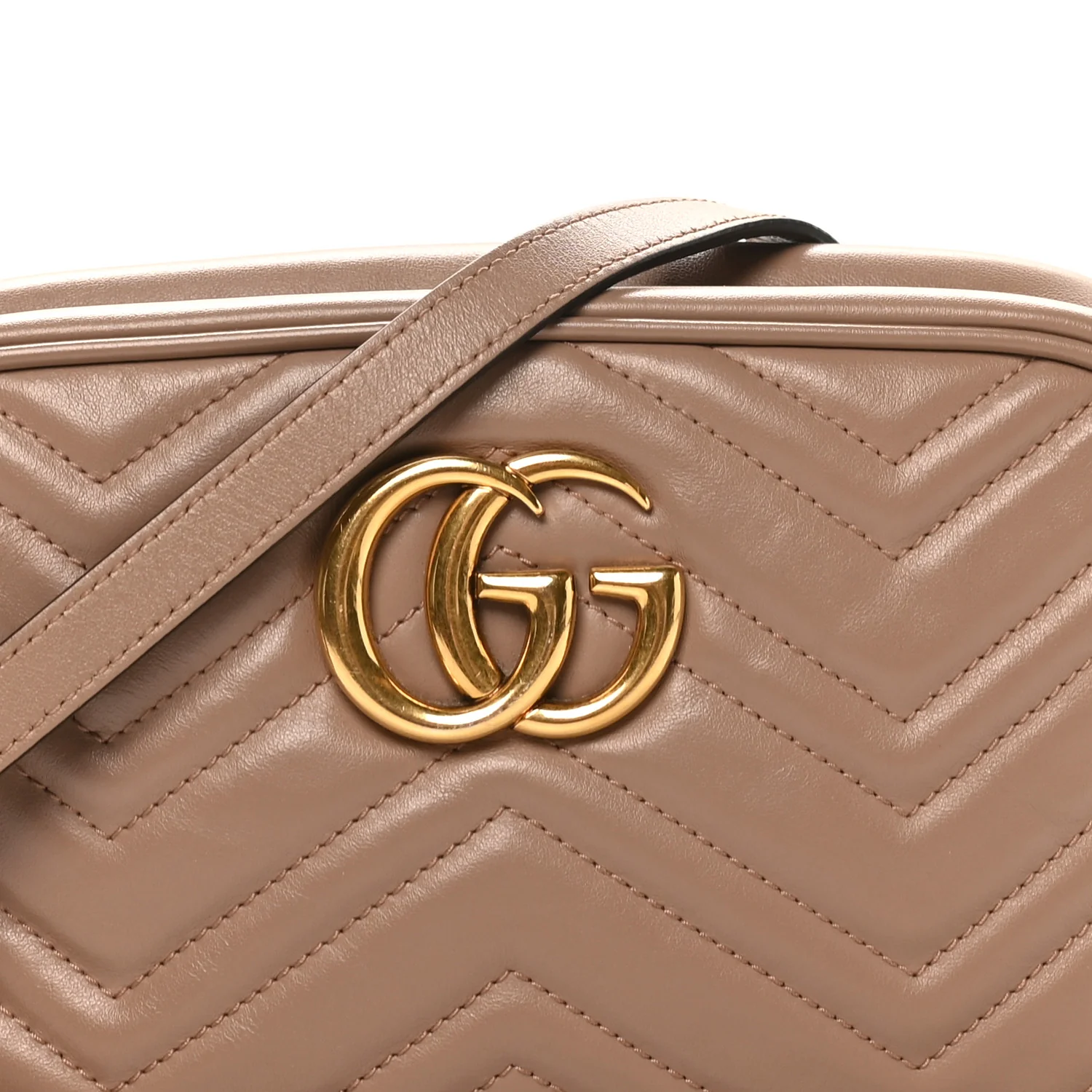 Calfskin Matelasse Small GG Marmont Chain Shoulder Bag Porcelain Rose - Image 8