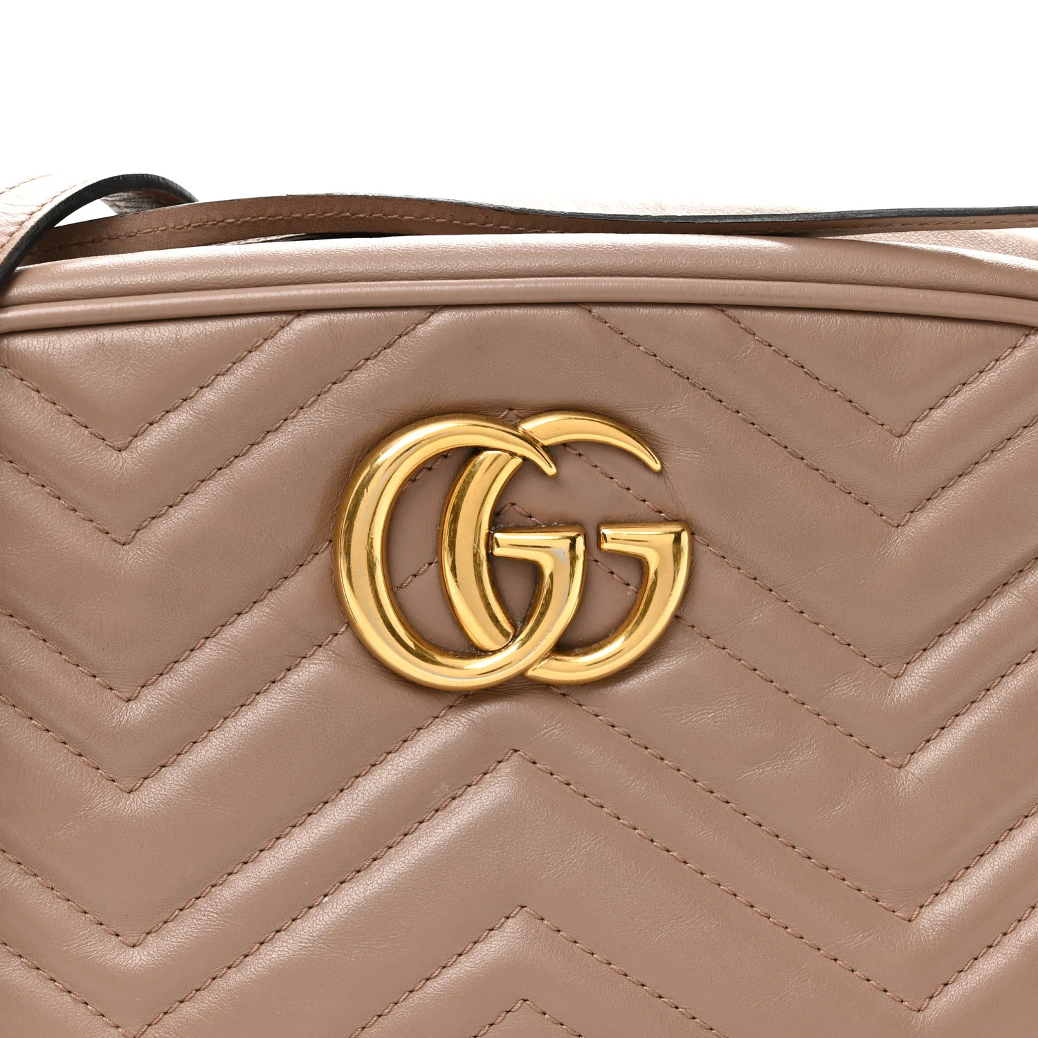 Calfskin Matelasse Small GG Marmont Chain Shoulder Bag Porcelain Rose - Image 8