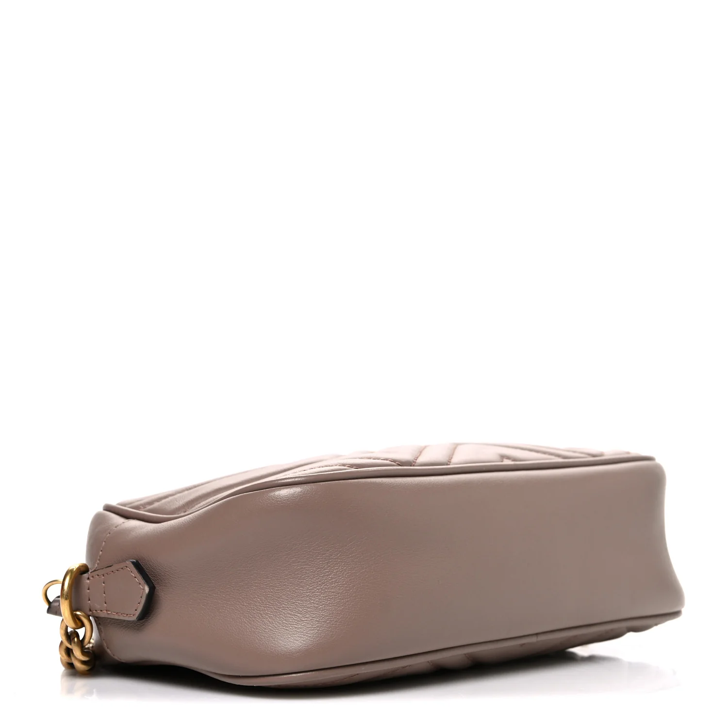 Calfskin Matelasse Small GG Marmont Chain Shoulder Bag Porcelain Rose - Image 3