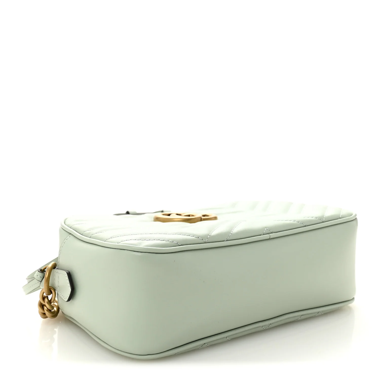 Calfskin Matelasse Small GG Marmont Chain Shoulder Bag Salvy Green - Image 4