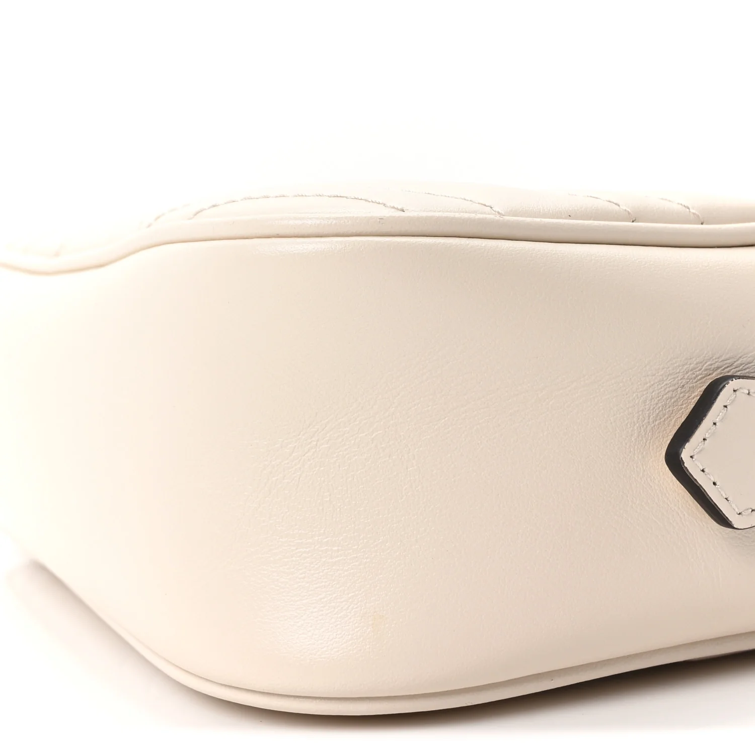 Calfskin Matelasse Small GG Marmont Chain Shoulder Bag White - Image 10