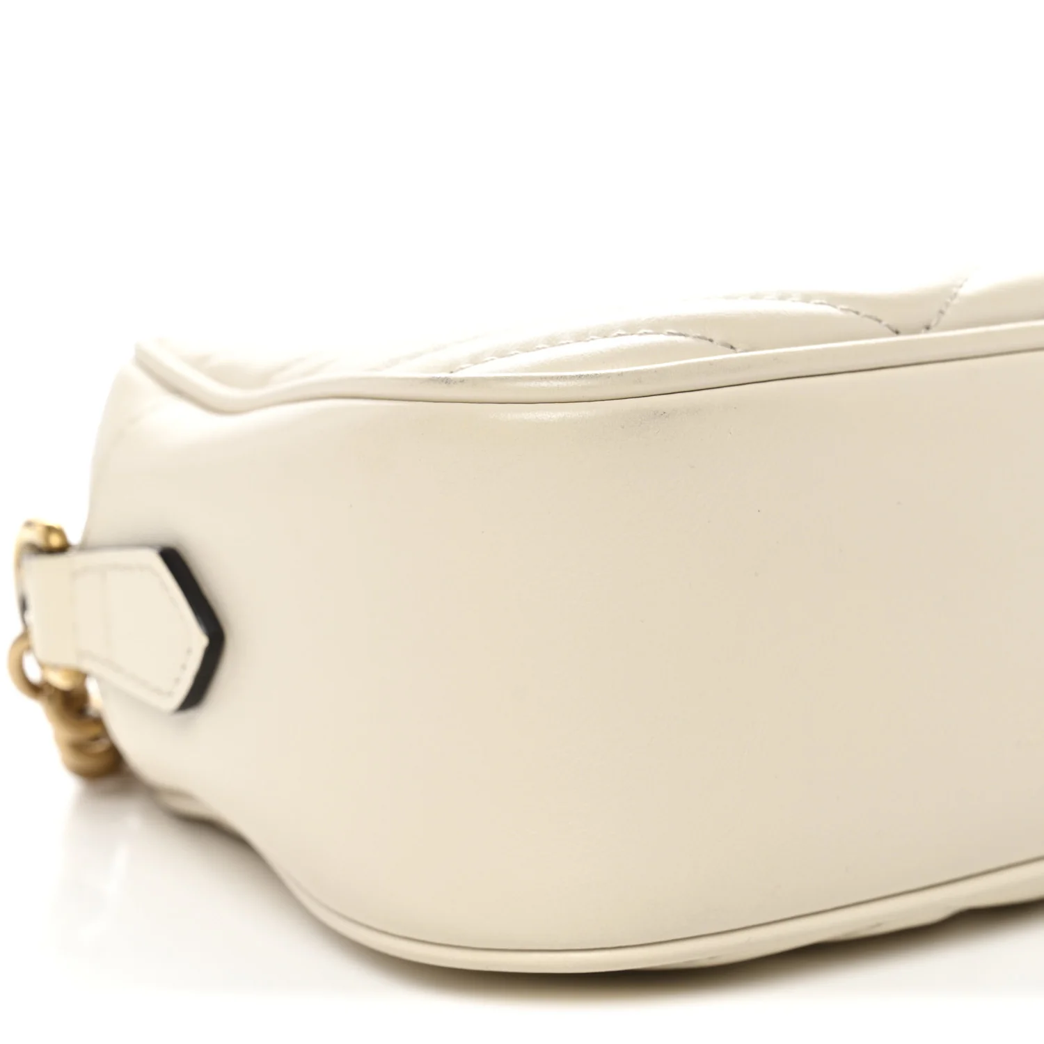 Calfskin Matelasse Small GG Marmont Chain Shoulder Bag White - Image 8