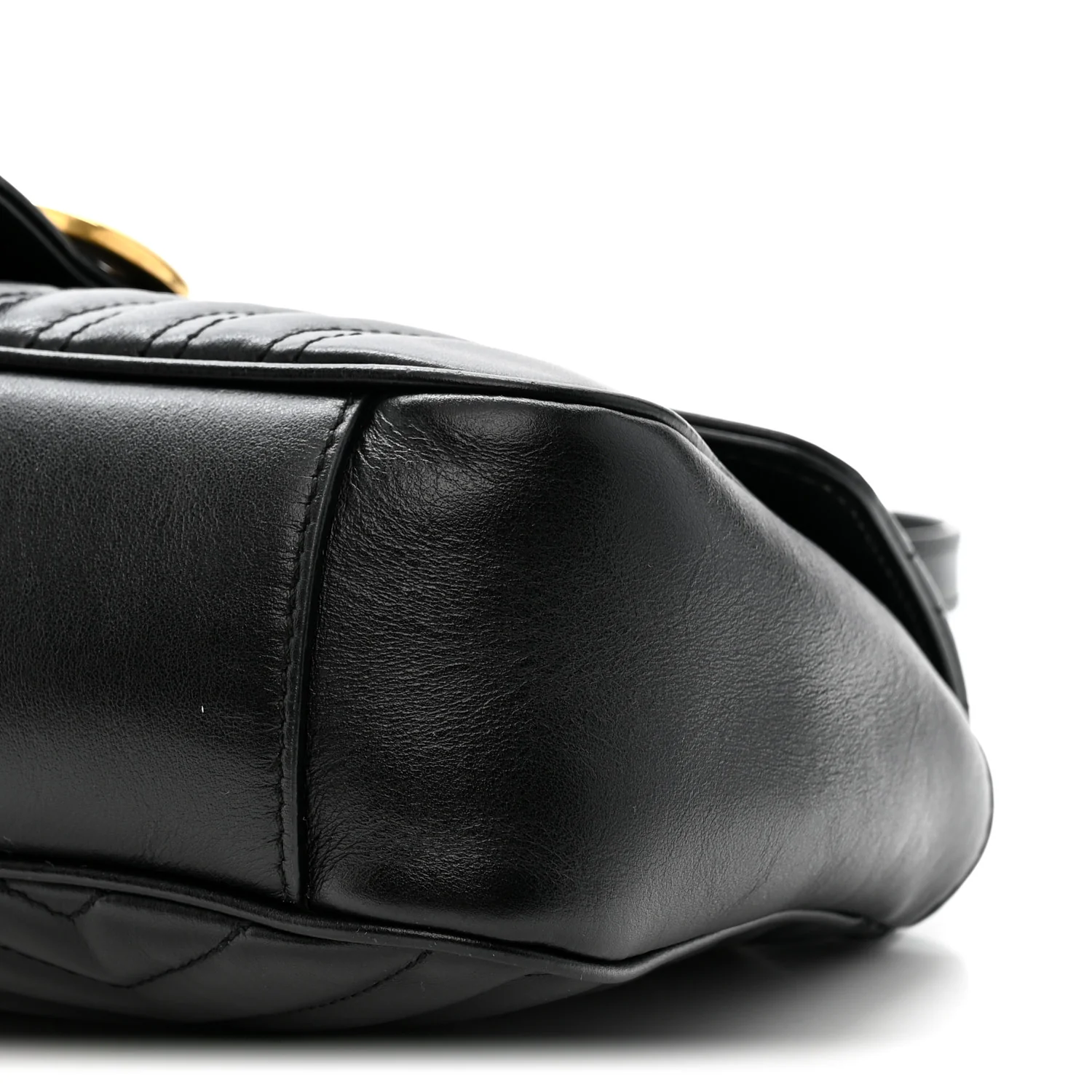 Calfskin Matelasse Small GG Marmont Shoulder Bag Black - Image 10