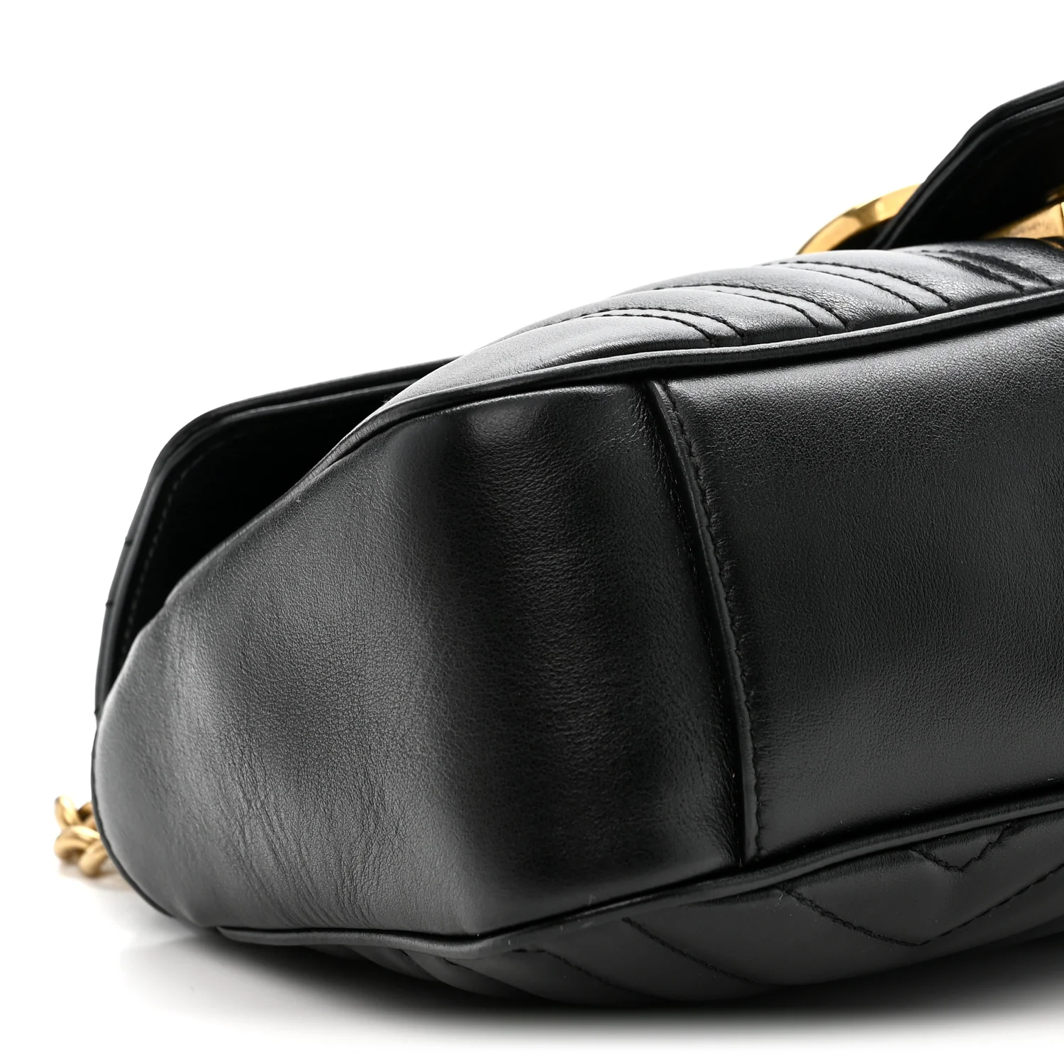 Calfskin Matelasse Small GG Marmont Shoulder Bag Black - Image 9
