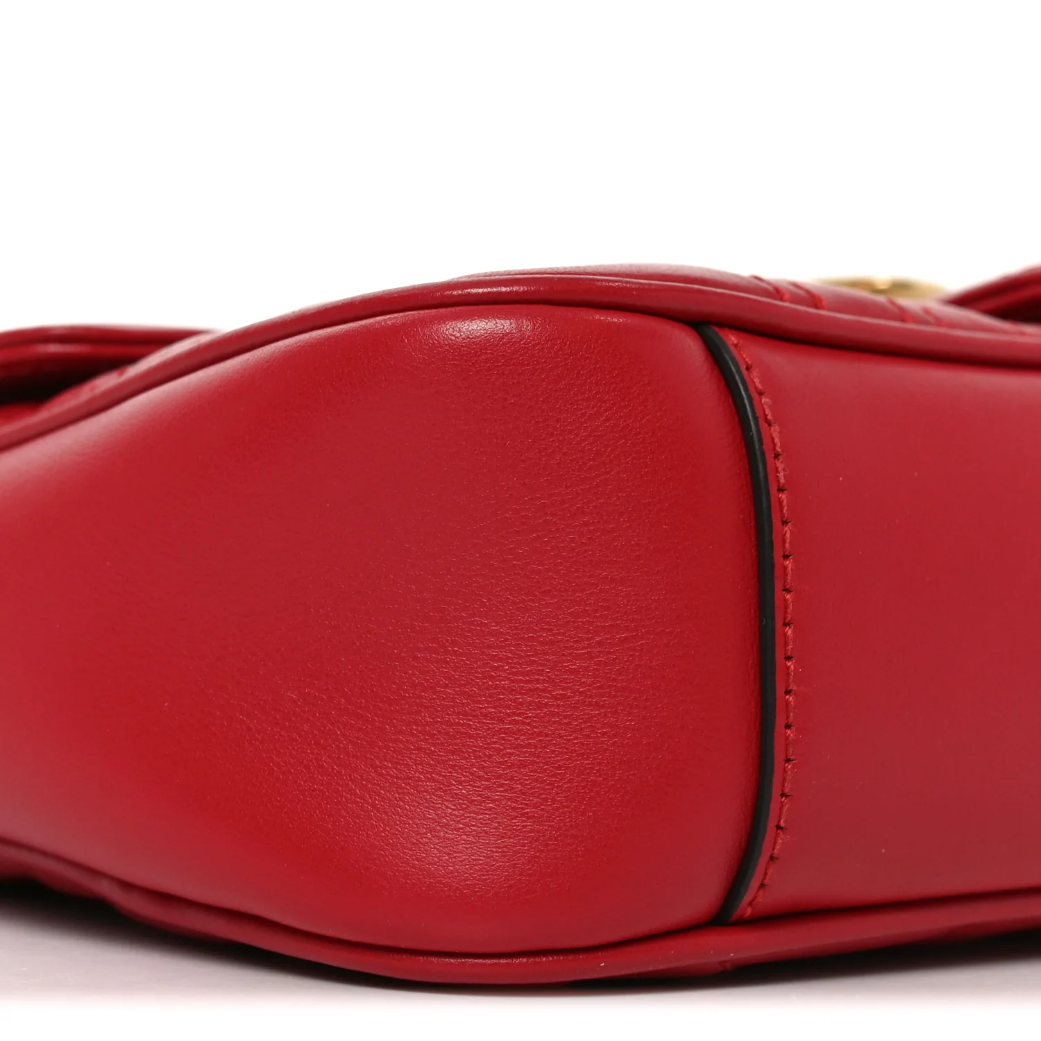 Calfskin Matelasse Small GG Marmont Shoulder Bag Hibiscus Red - Image 9