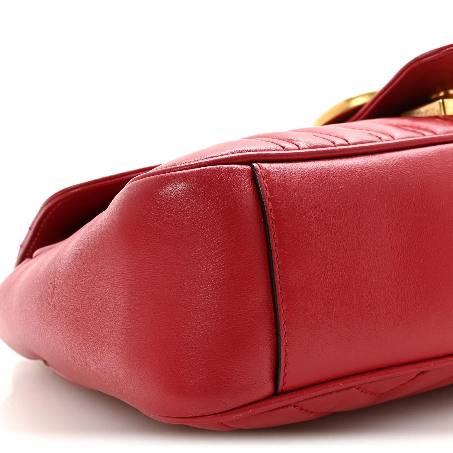 Calfskin Matelasse Small GG Marmont Shoulder Bag Hibiscus Red - Image 9