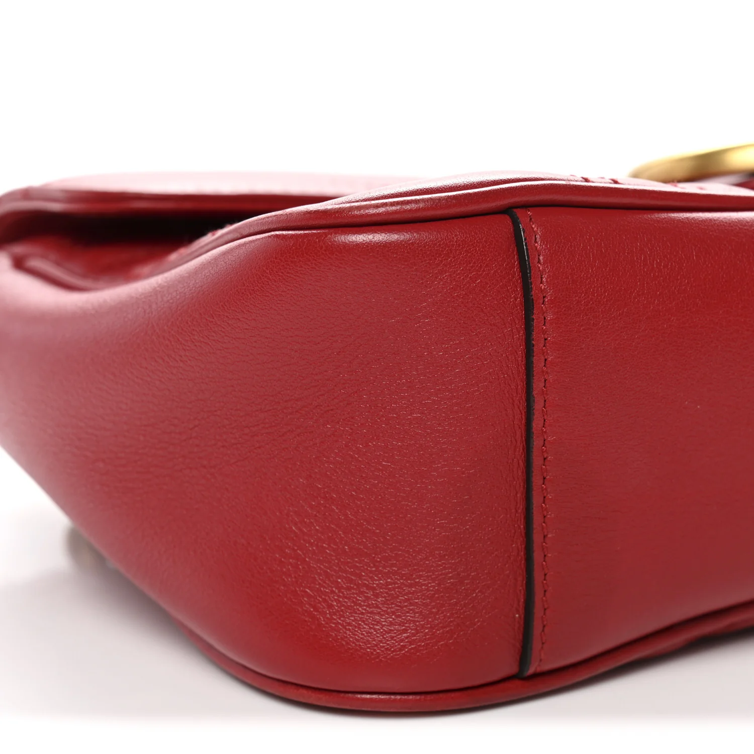 Calfskin Matelasse Small GG Marmont Shoulder Bag Hibiscus Red - Image 9