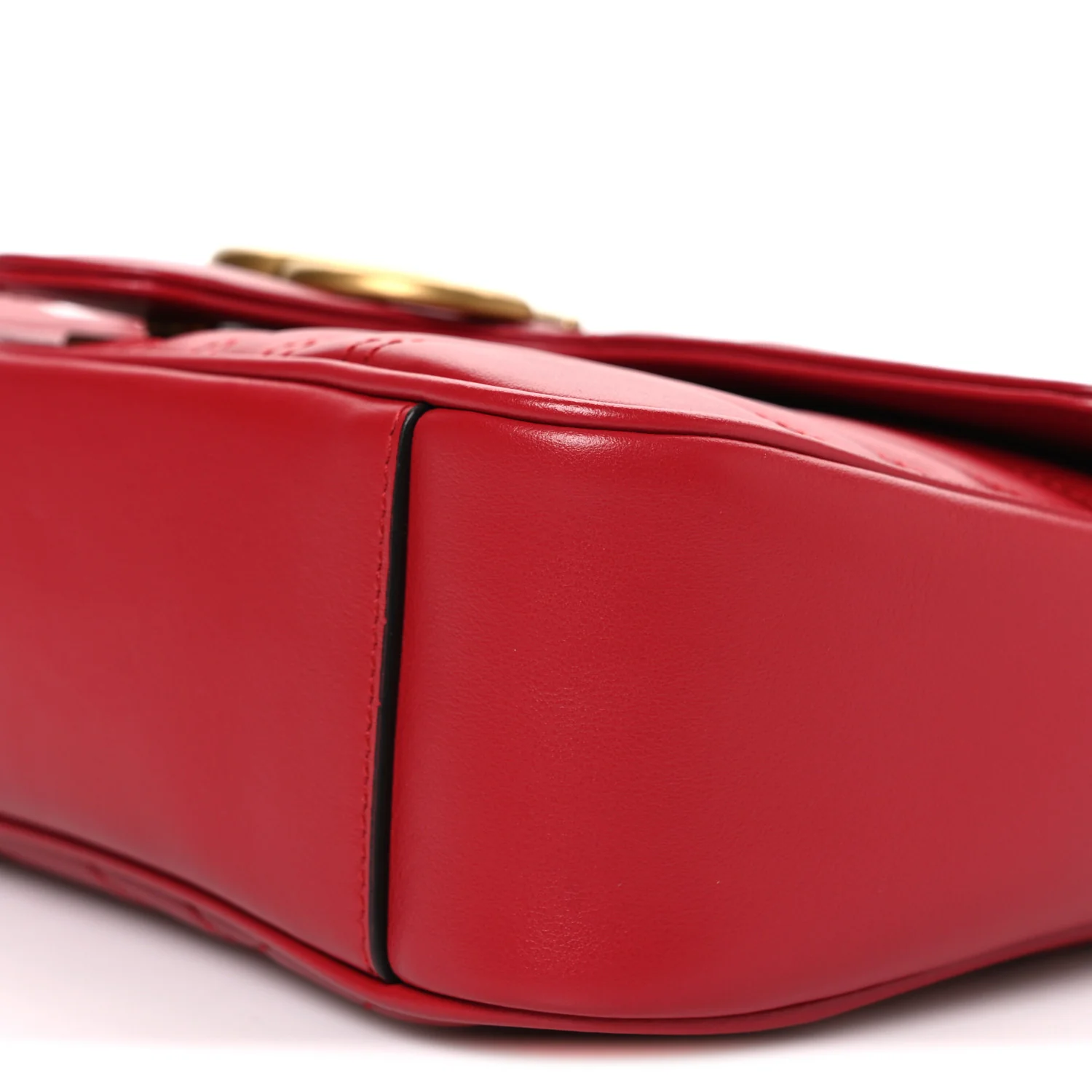 Calfskin Matelasse Small GG Marmont Shoulder Bag Hibiscus Red - Image 10