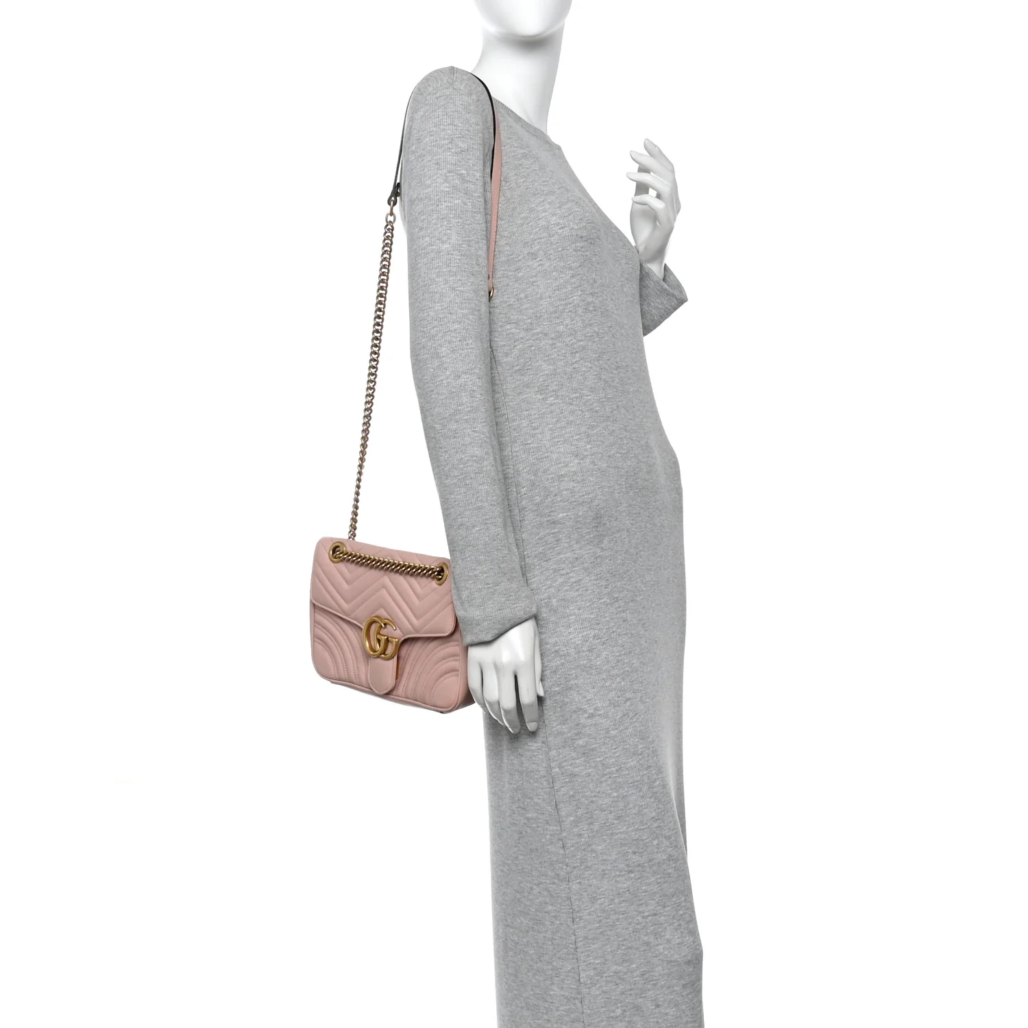 Calfskin Matelasse Small GG Marmont Shoulder Bag Perfect Pink - Image 2