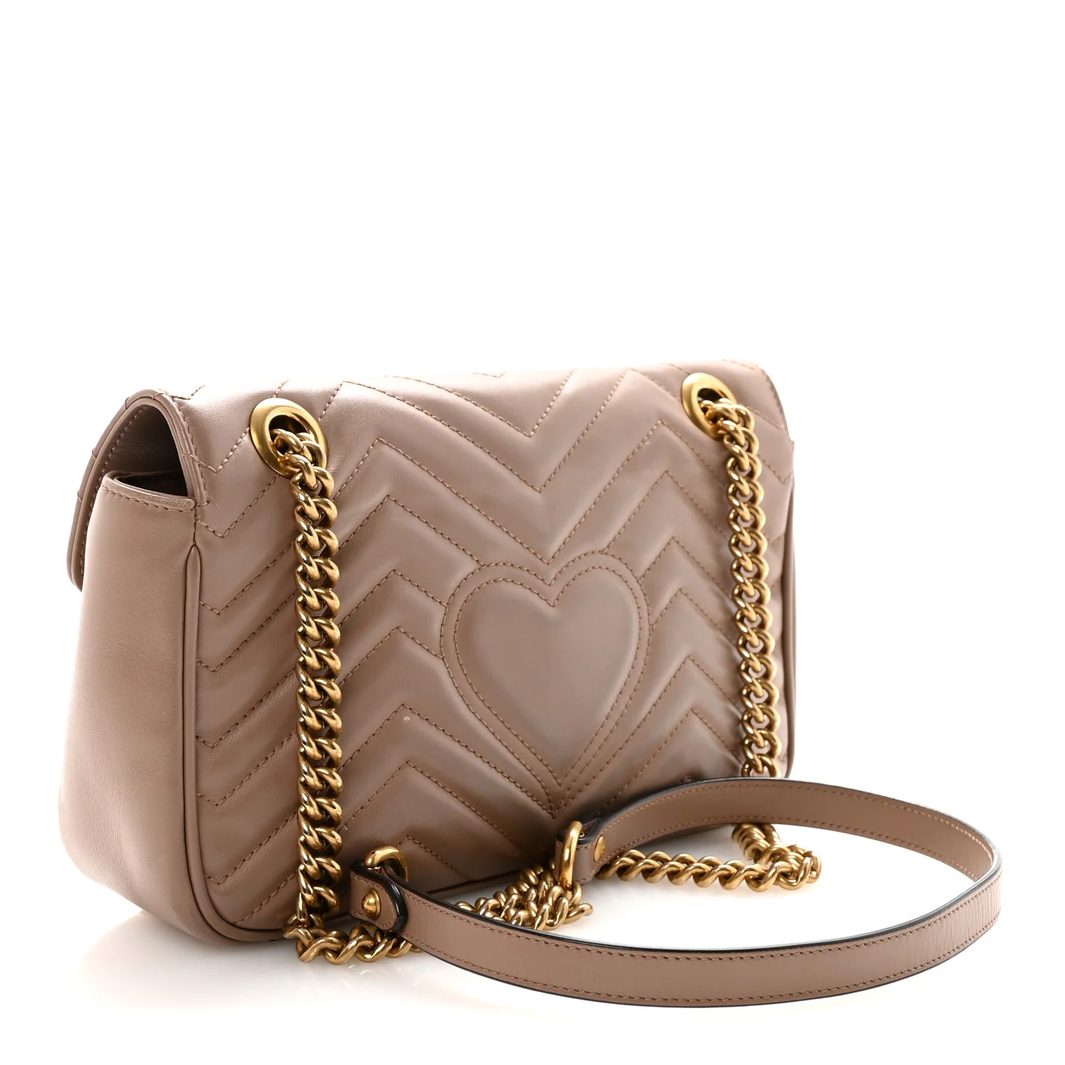 Calfskin Matelasse Small GG Marmont Shoulder Bag Porcelain Rose - Image 3