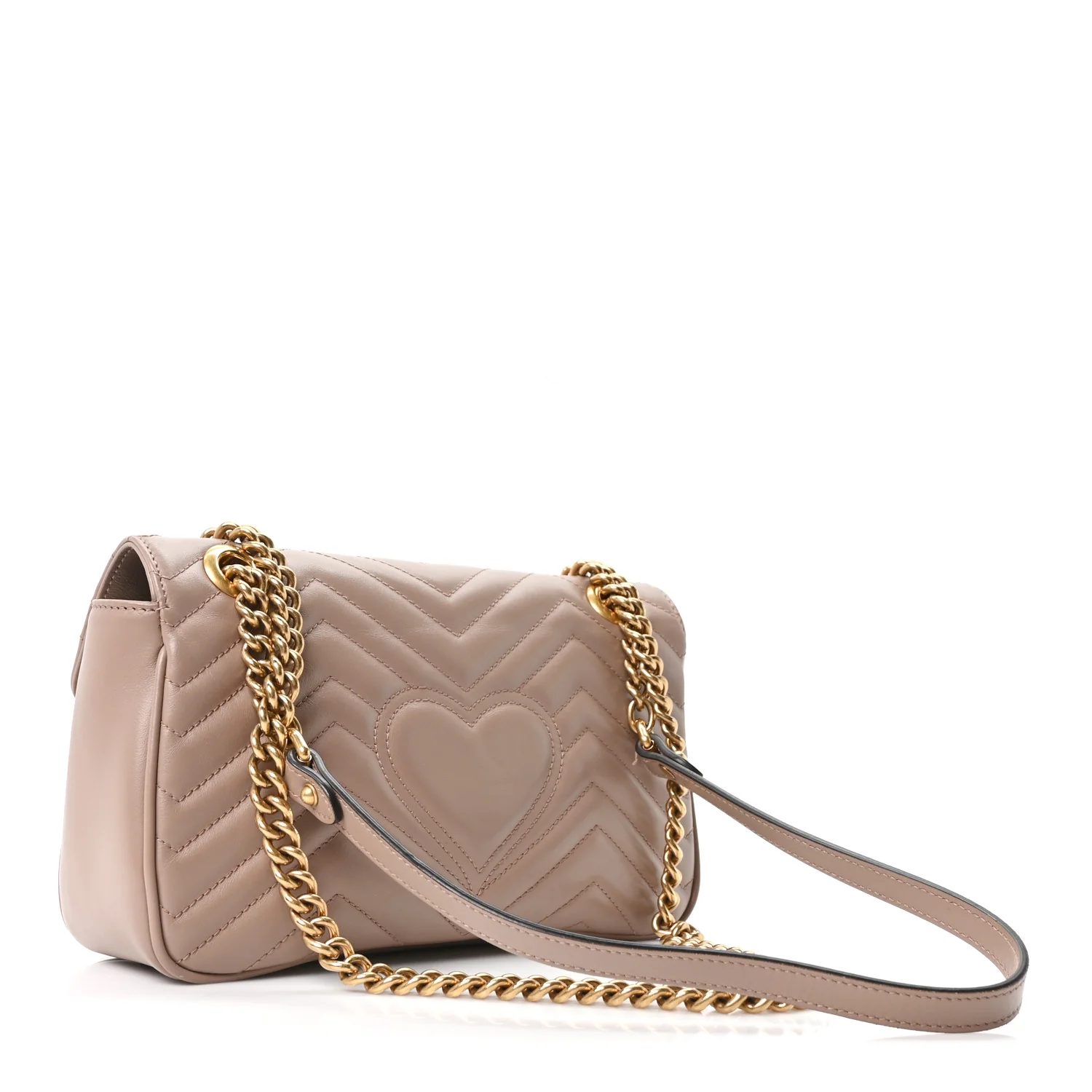 Calfskin Matelasse Small GG Marmont Shoulder Bag Porcelain Rose - Image 2