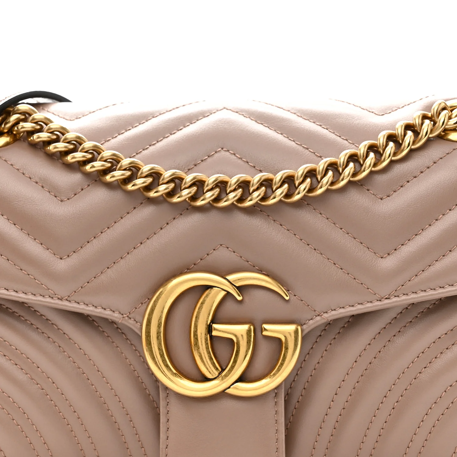 Calfskin Matelasse Small GG Marmont Shoulder Bag Porcelain Rose - Image 8