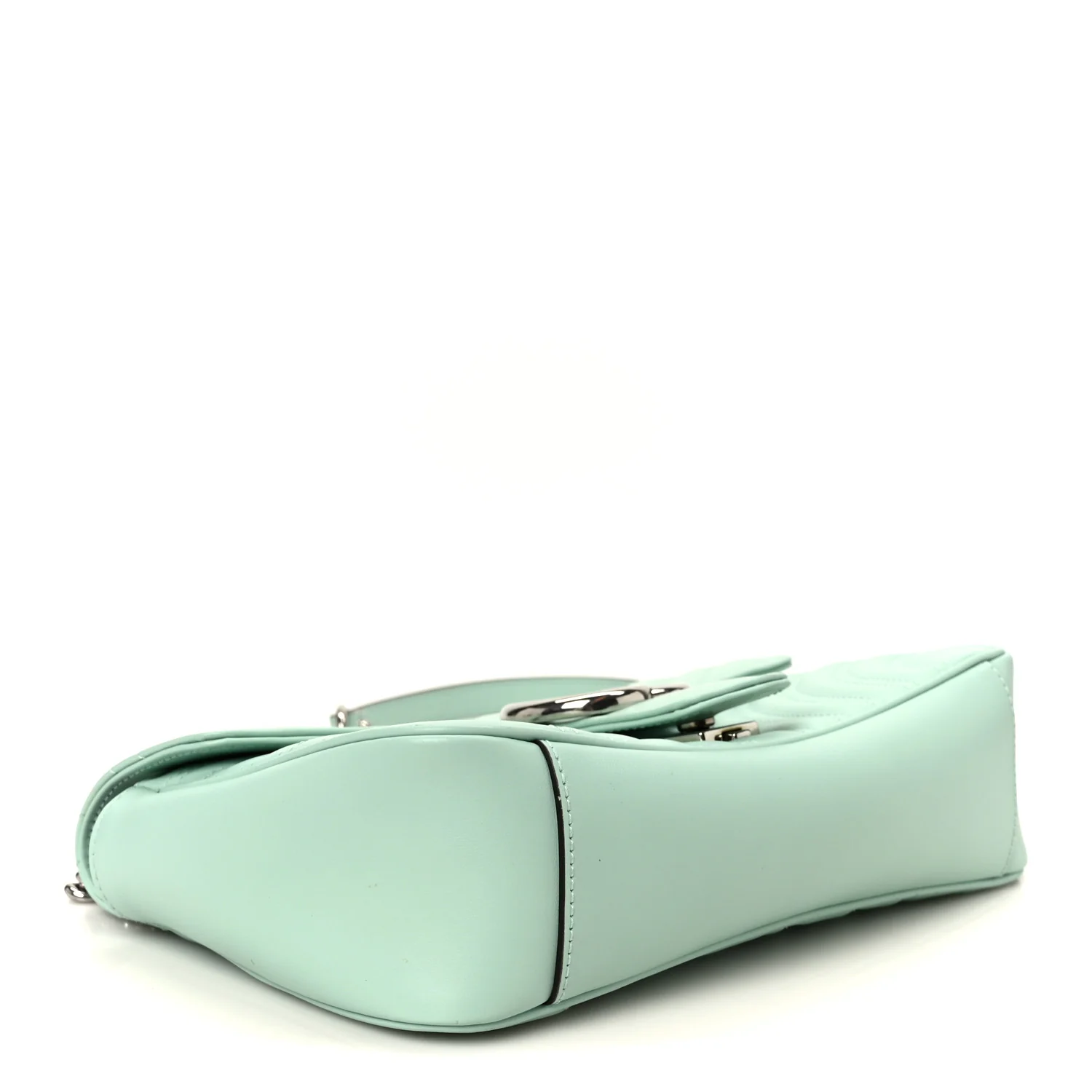 Calfskin Matelasse Small GG Marmont Shoulder Bag Water Green - Image 4