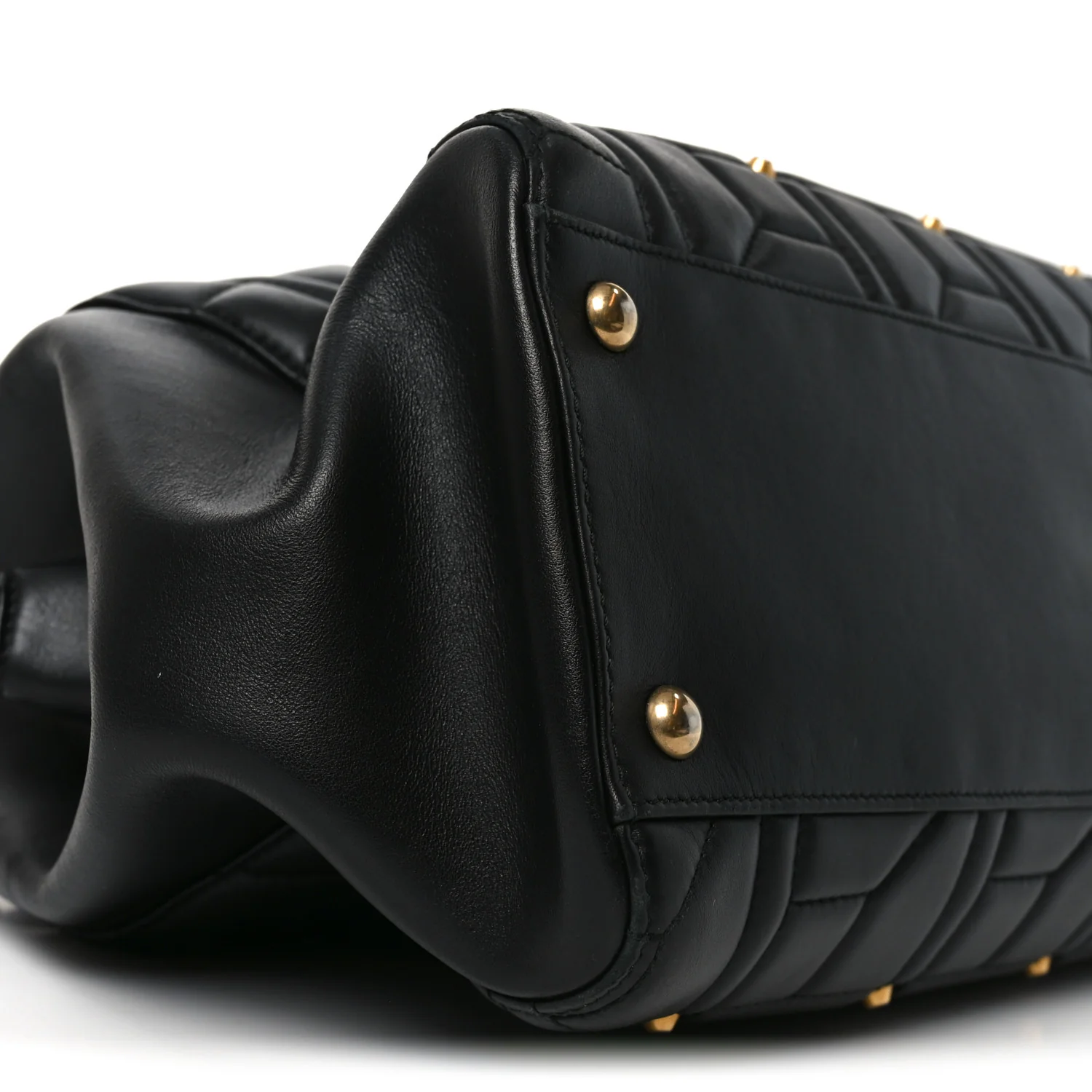 Calfskin Matelasse Studded Medium GG Marmont Tote Black - Image 9