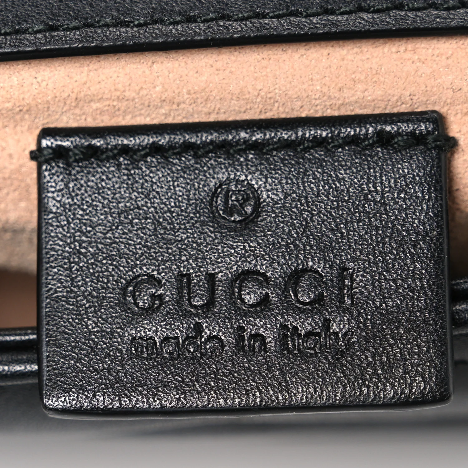 Calfskin Matelasse Super Mini GG Marmont Shoulder Bag Black - Image 5