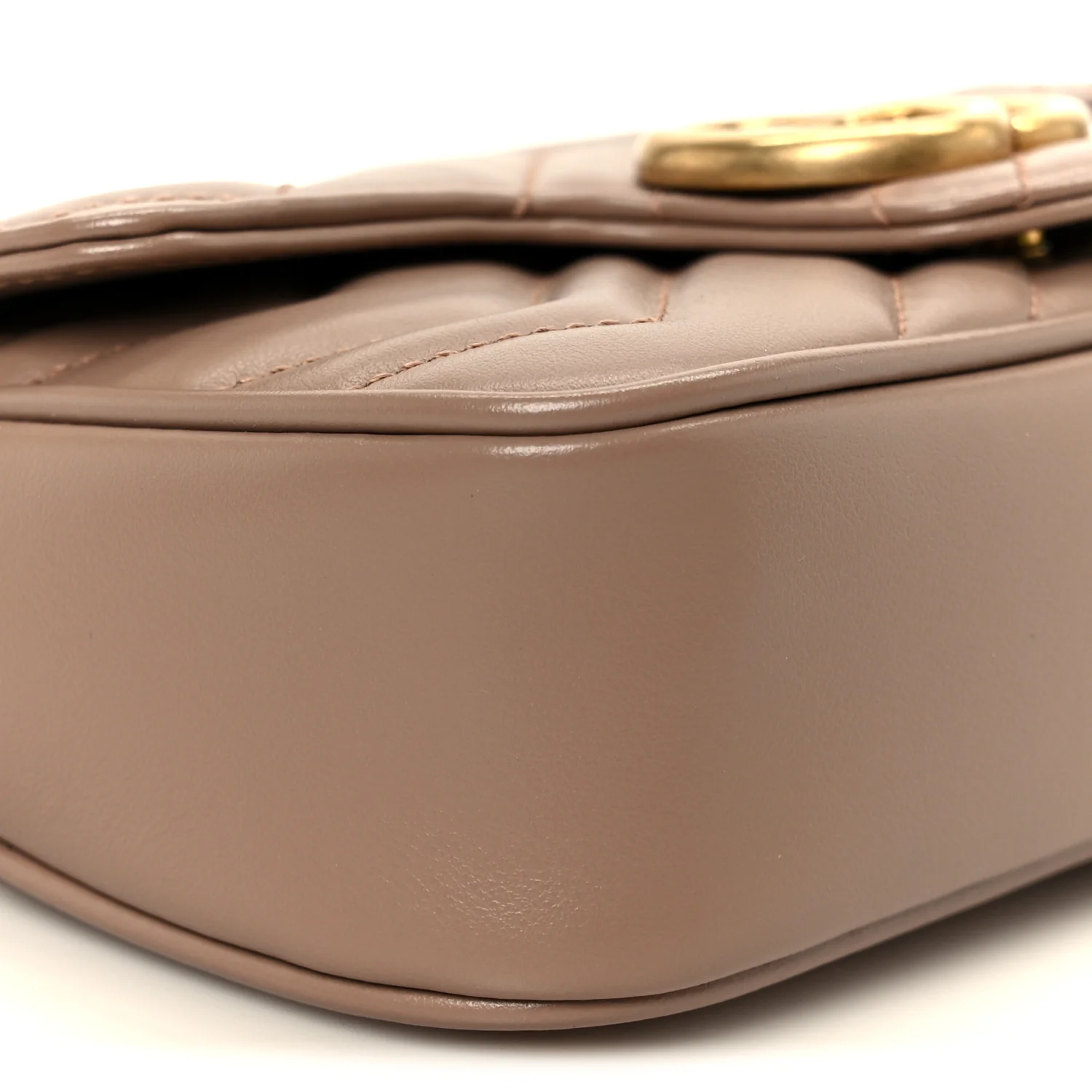Calfskin Matelasse Super Mini GG Marmont Shoulder Bag Porcelain Rose - Image 9