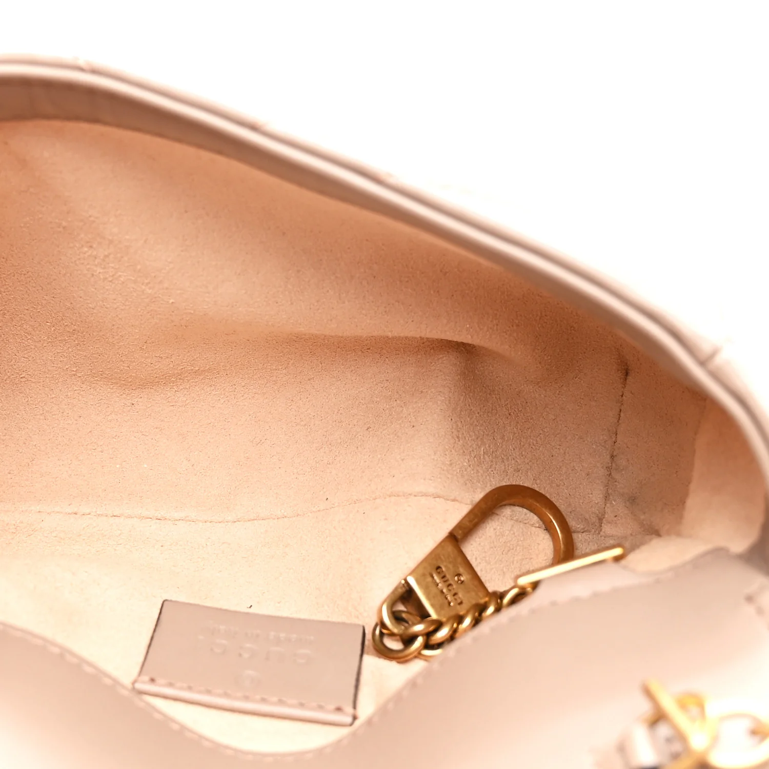 Calfskin Matelasse Super Mini GG Marmont Shoulder Bag Porcelain Rose - Image 5