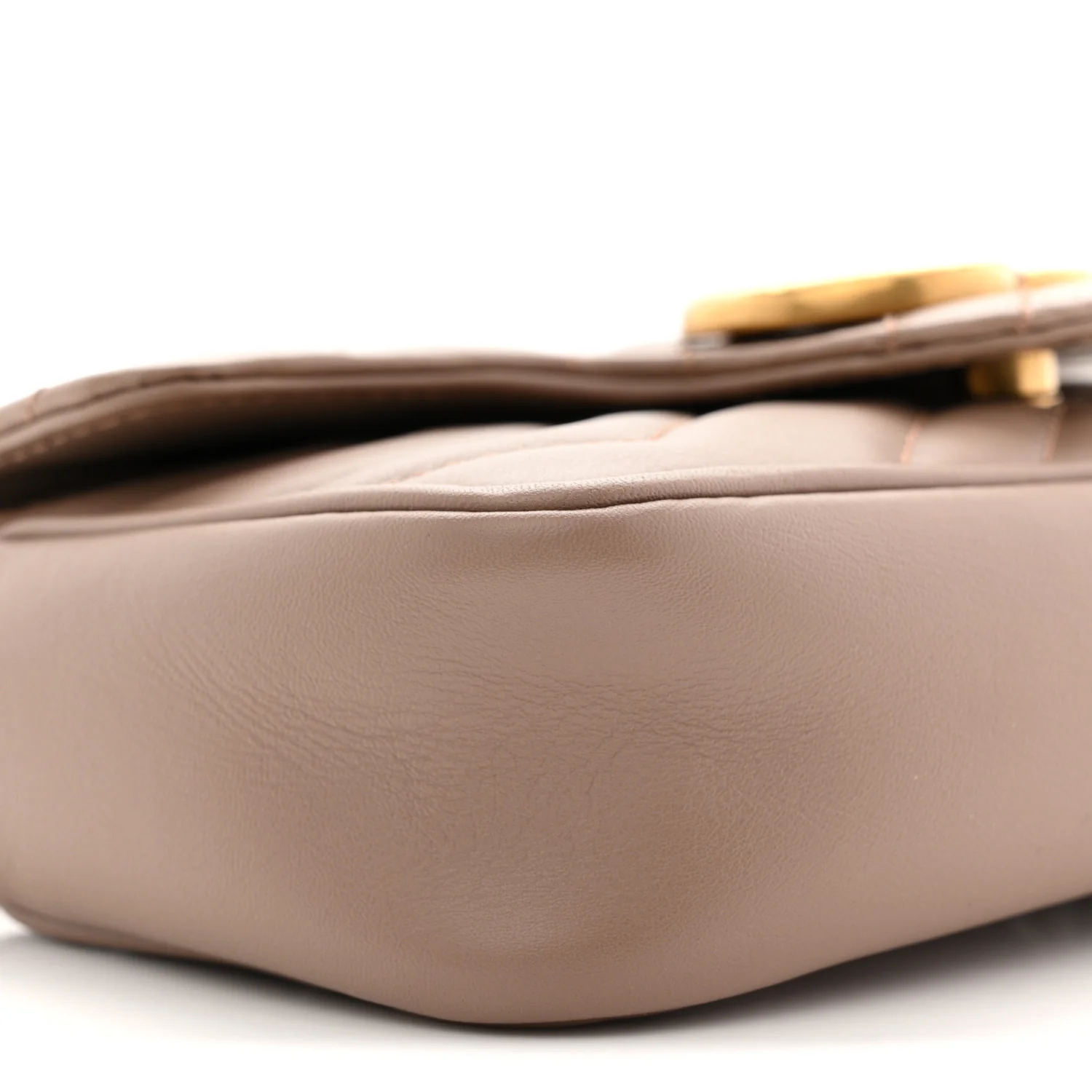 Calfskin Matelasse Super Mini GG Marmont Shoulder Bag Porcelain Rose - Image 9
