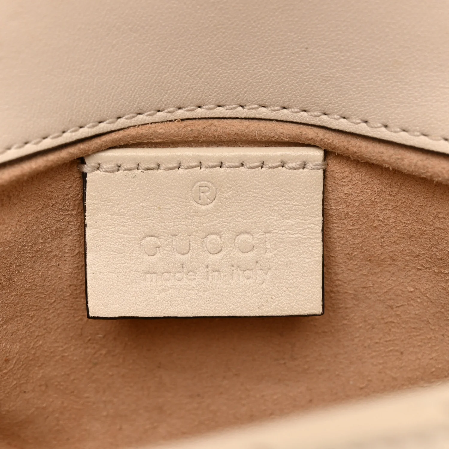 Calfskin Matelasse Super Mini GG Marmont Shoulder Bag White - Image 6