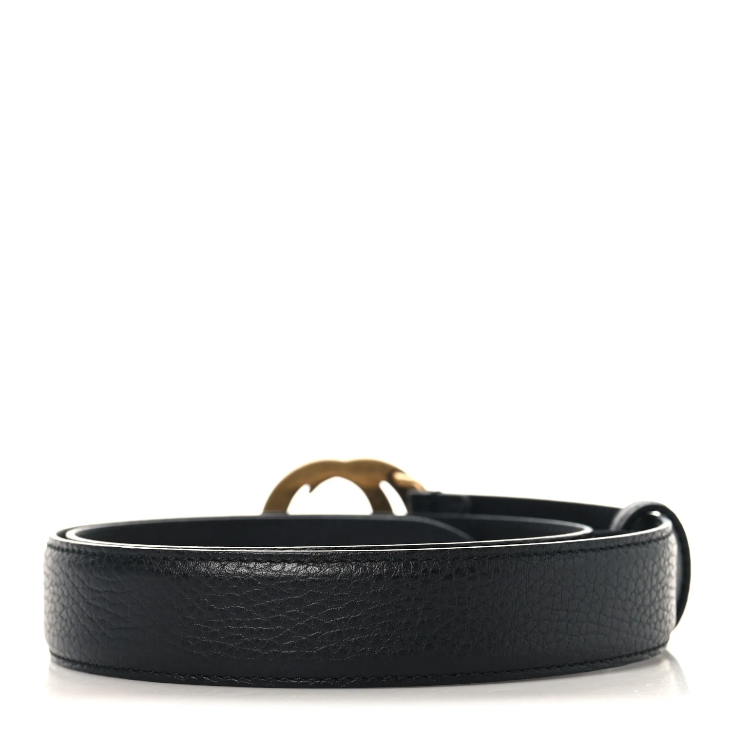 Calfskin Mens Interlocking G Belt 75 30 Black - Image 2