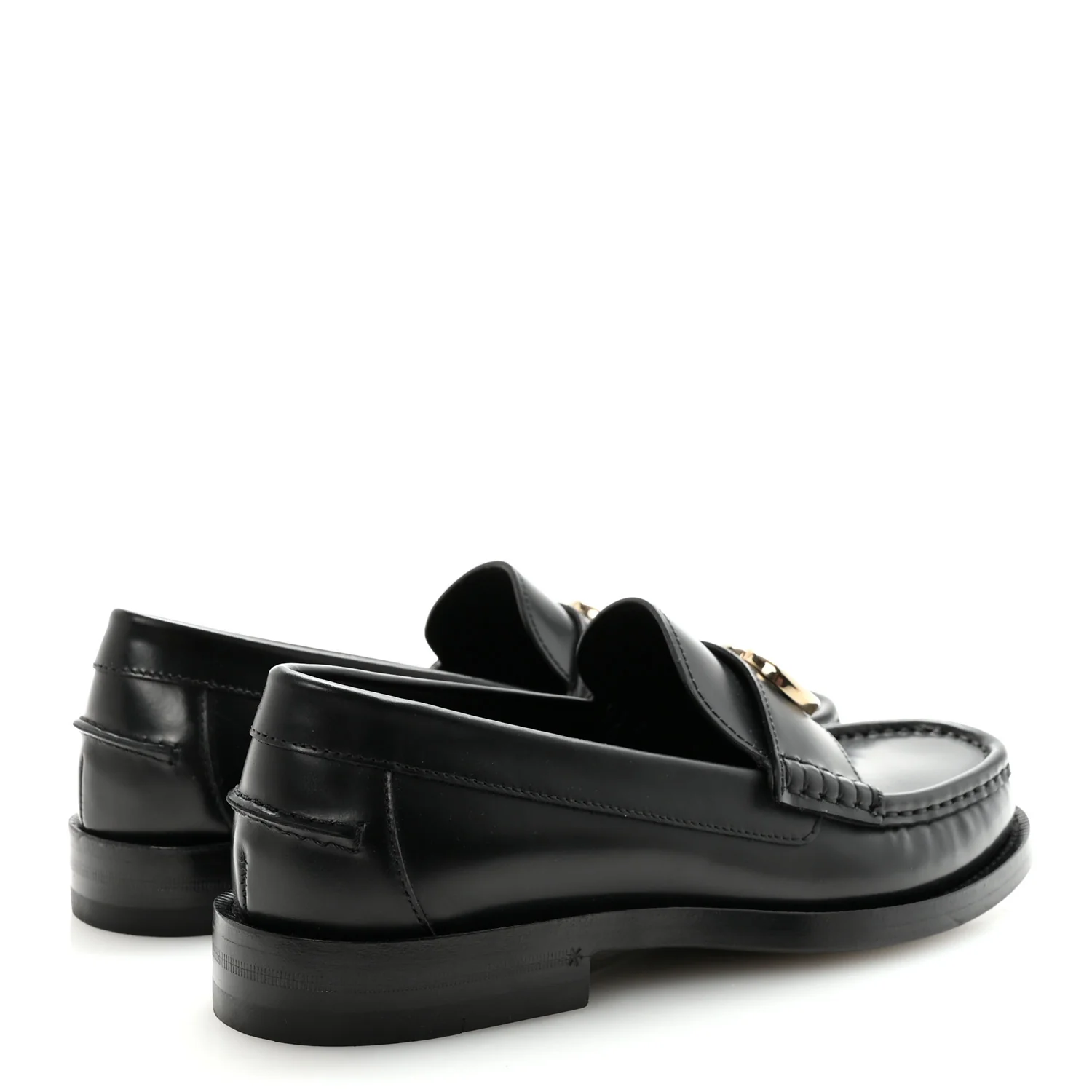 Calfskin Millennial Ribot Womens GG Loafers 37.5 Black - Image 5