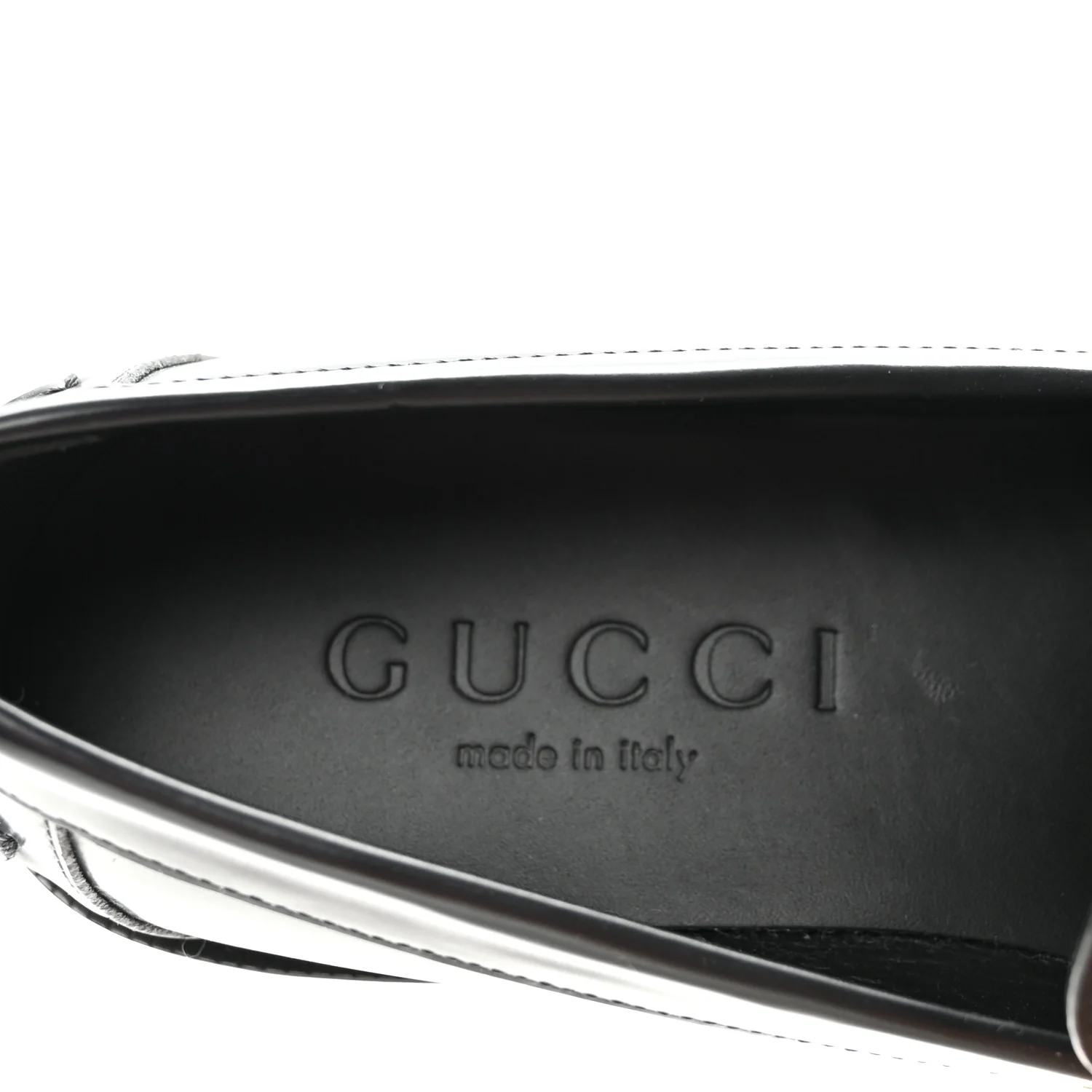 Calfskin Millennial Ribot Womens GG Loafers 38.5 Black - Image 8