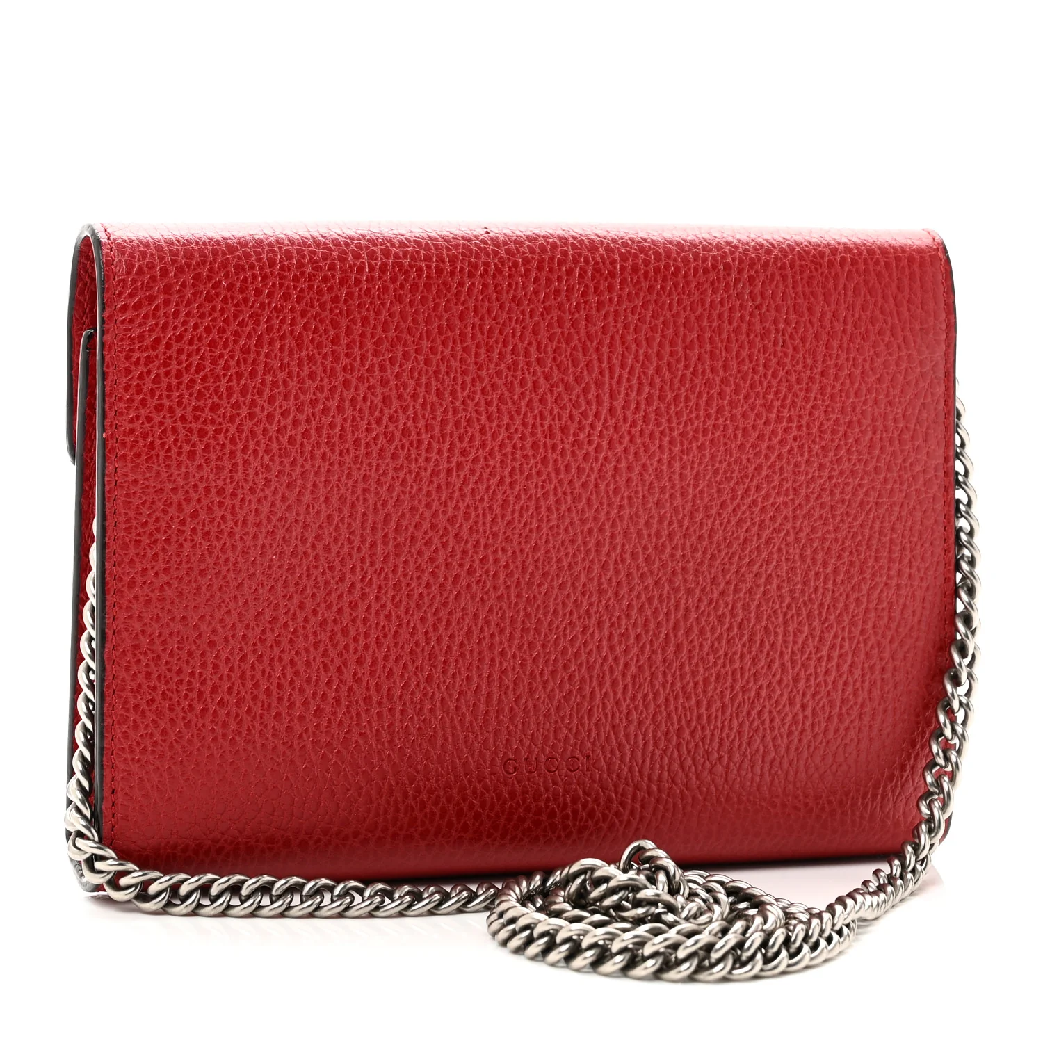 Calfskin Mini Dionysus Chain Wallet Hibiscus Red - Image 3